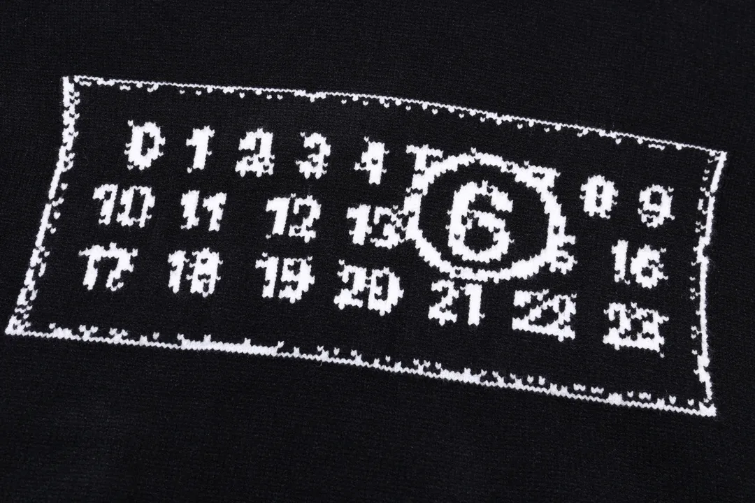 MM6 Maison Margiela Logo Jacquard Crew-Neck Sweater D20023363 — view 9