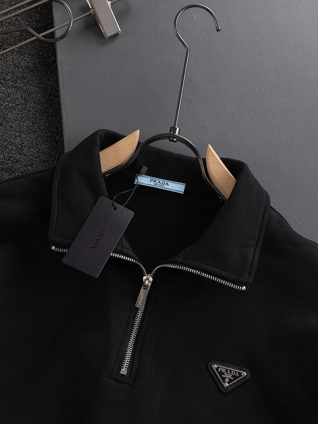Triangle Logo Half-Zip Sweatshirt D20024125 — view 5