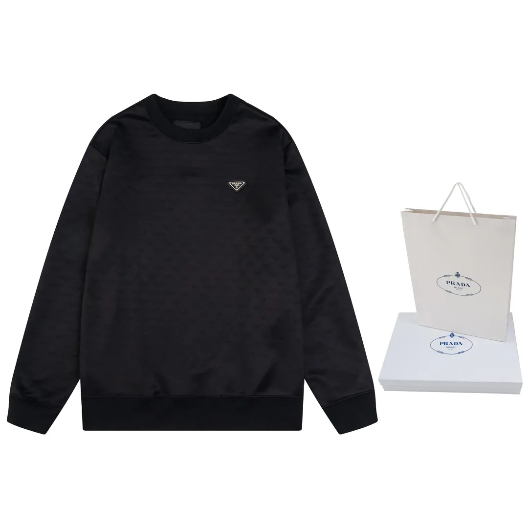 Triangle Jacquard Crew-Neck Sweatshirt D20021195