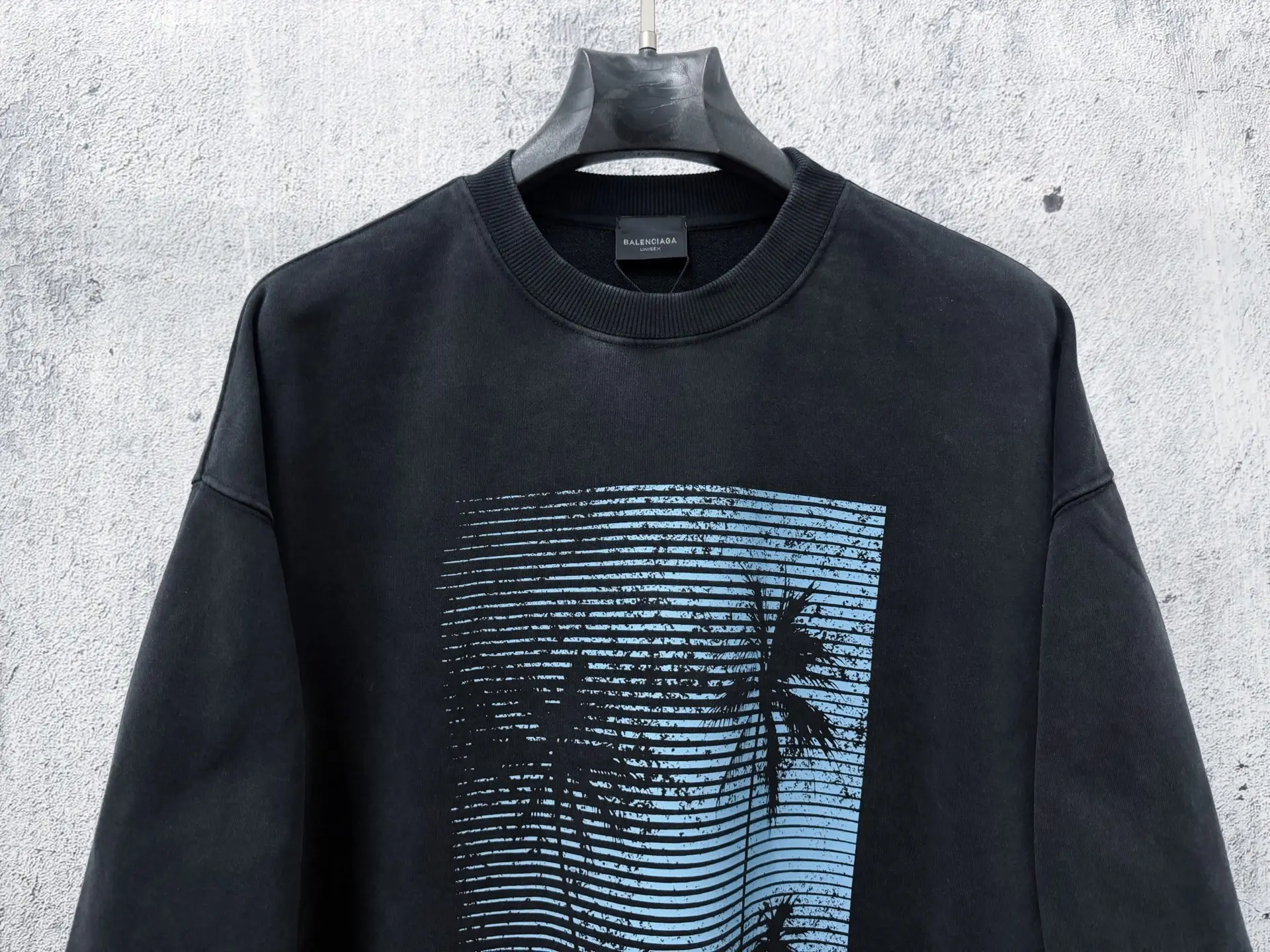 Palm Tree Graphic Oversized Sweatshirt D20524666 — view 5