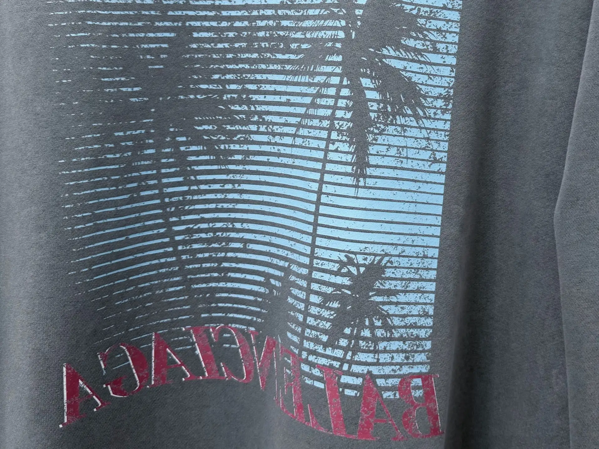 Palm Tree Graphic Oversized Sweatshirt D20524667 — view 7