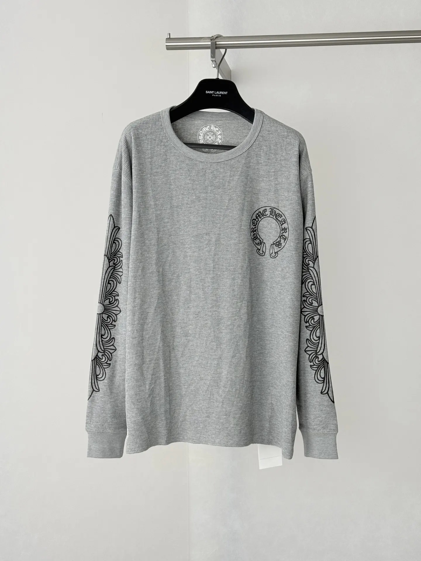 Chrome Hearts Horseshoe Logo Waffle-Knit Long-Sleeve T-Shirt D20523921