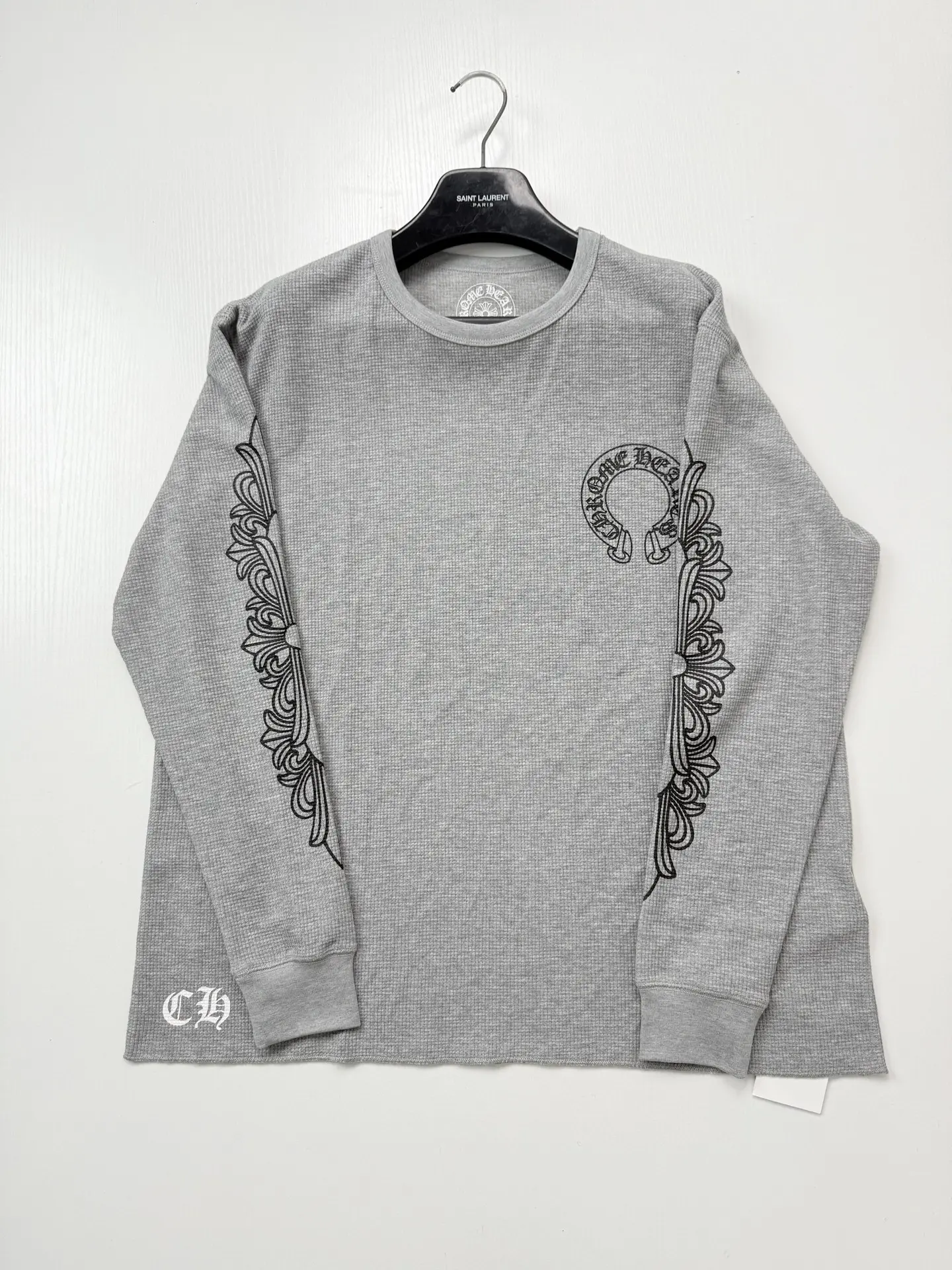 Chrome Hearts Horseshoe Logo Waffle-Knit Long-Sleeve T-Shirt D20523921 — view 3