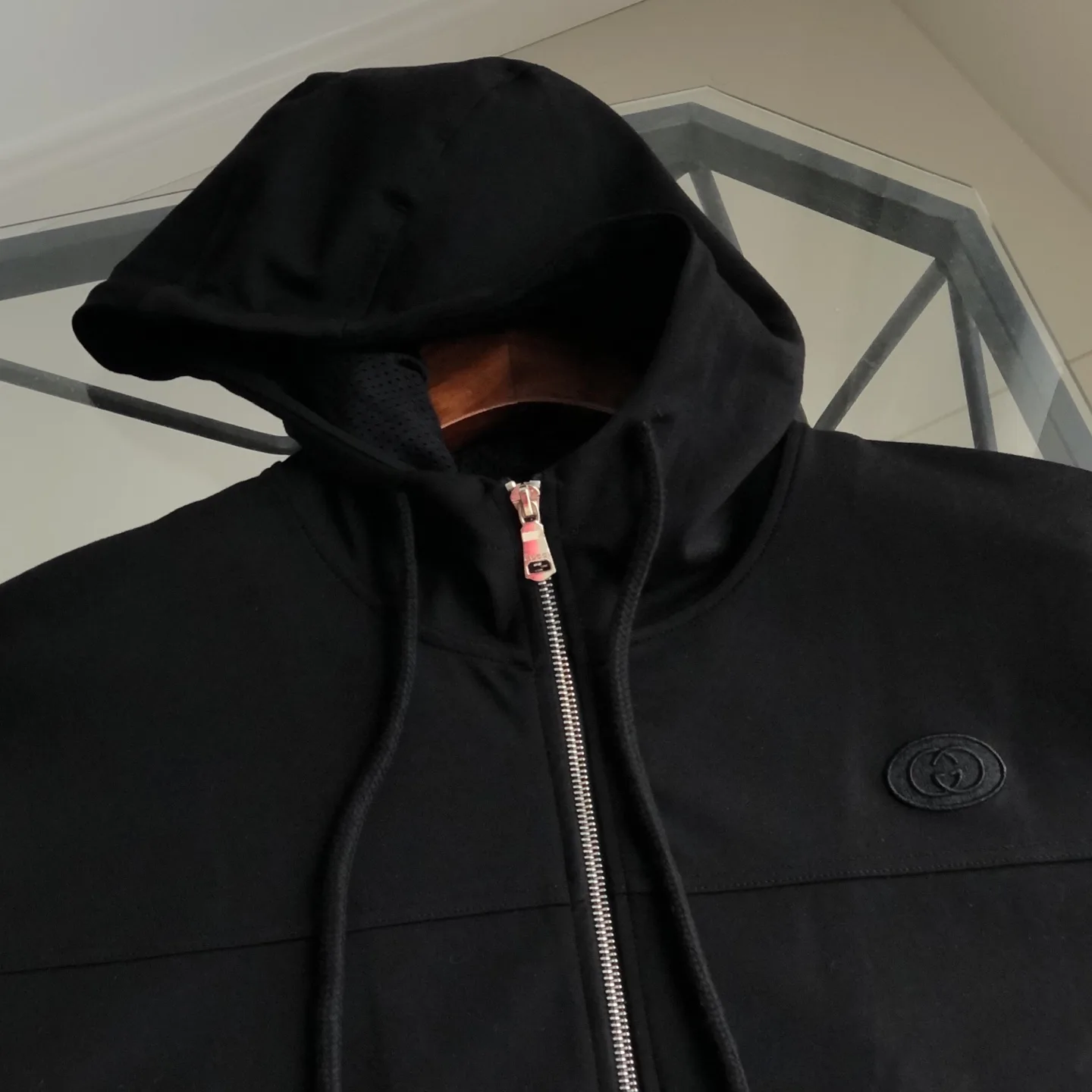 Web-Stripe Trim Hooded Zip-Up Sweatshirt D20521379 — view 3