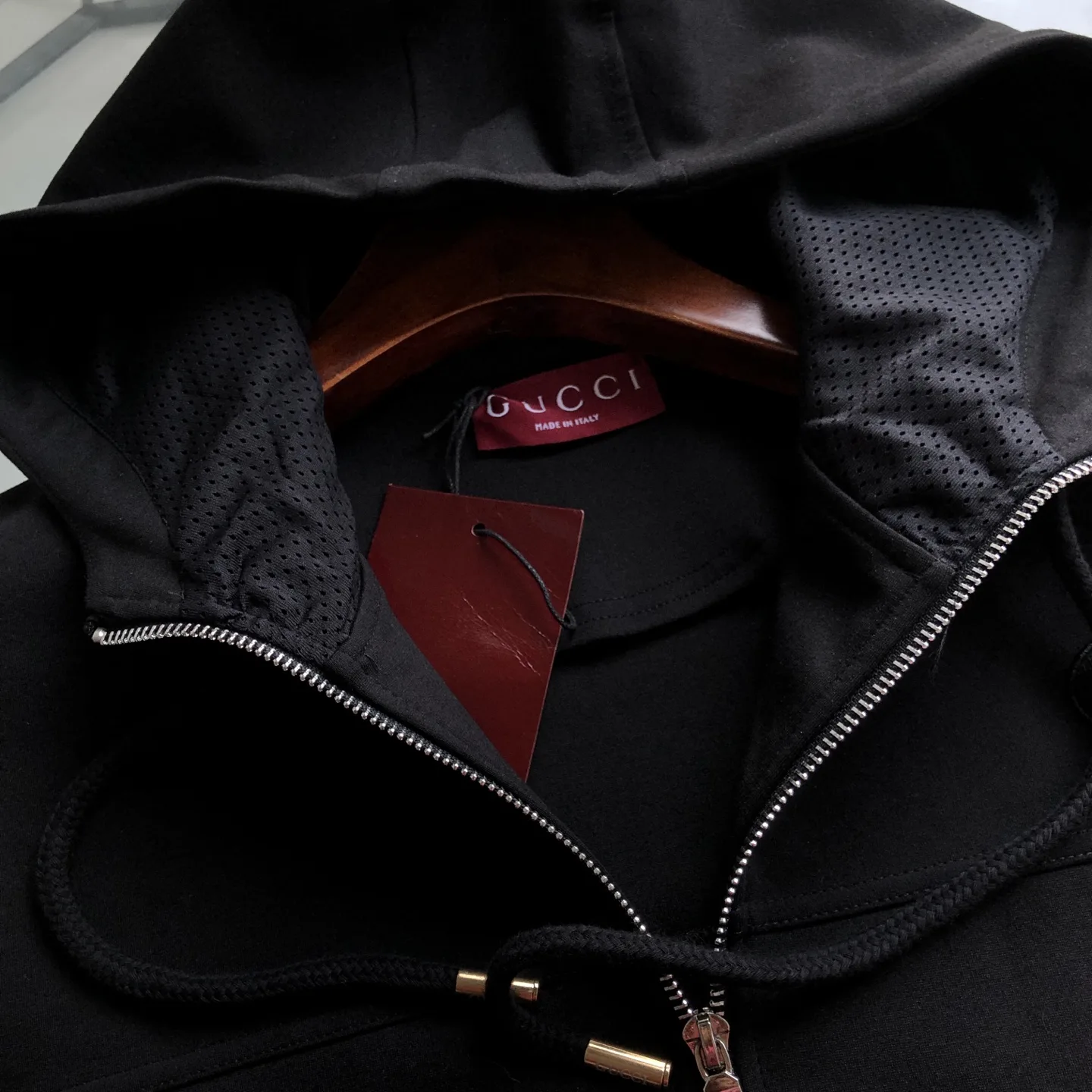 Web-Stripe Trim Hooded Zip-Up Sweatshirt D20521379 — view 4
