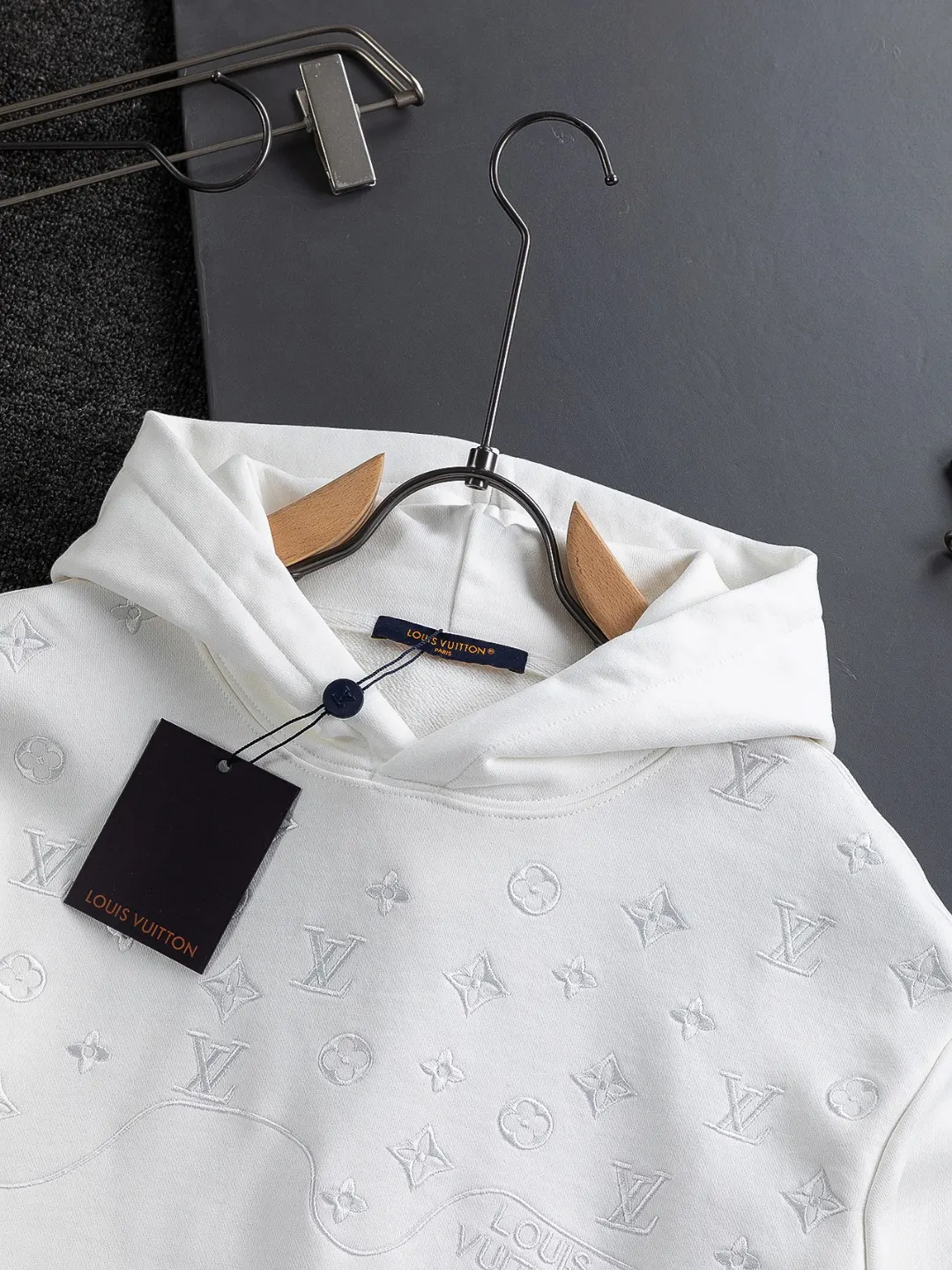 Monogram Embroidered Cotton Hoodie D20524123 — view 4