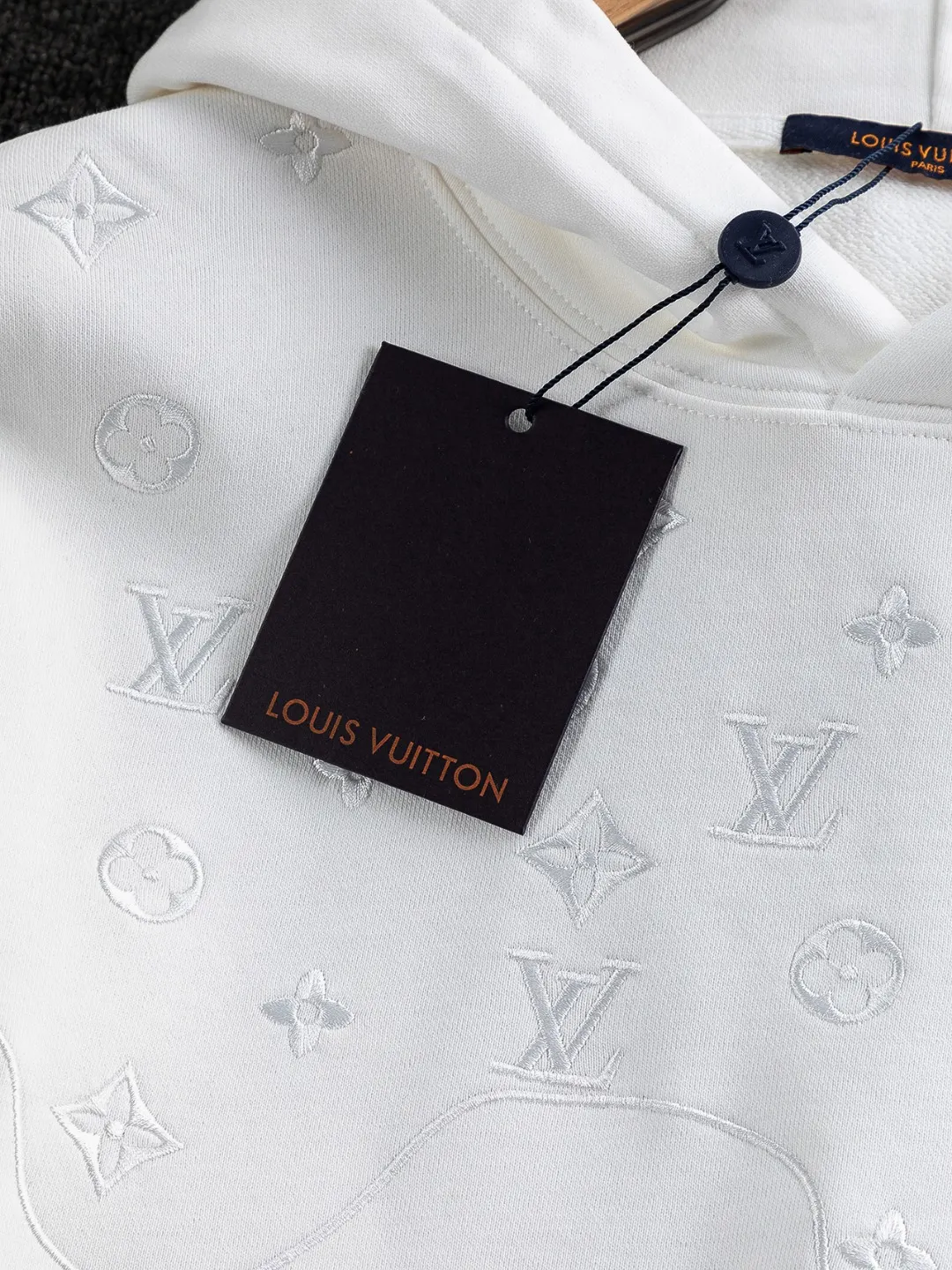 Monogram Embroidered Cotton Hoodie D20524123 — view 8