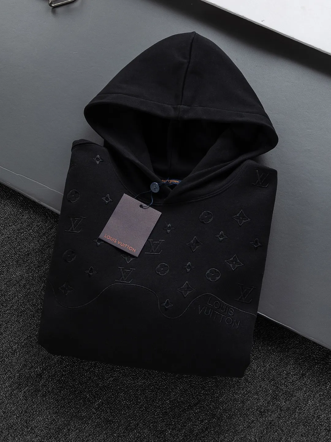 Monogram Embroidered Cotton Hoodie D20524122 — view 4