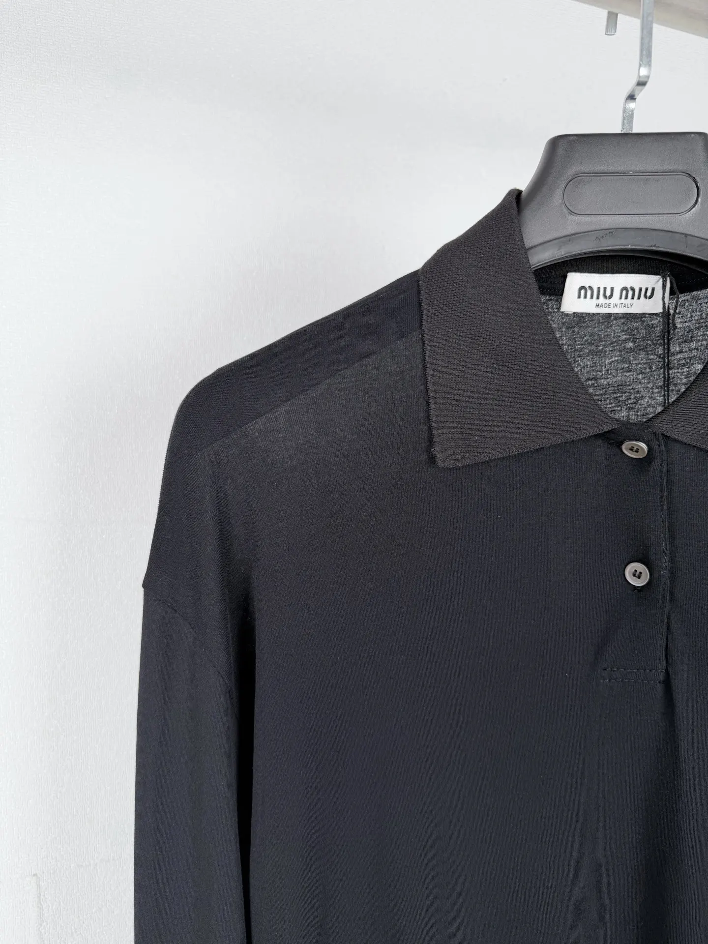 Logo-Patch Long-Sleeve Polo Shirt D20521301 — view 7