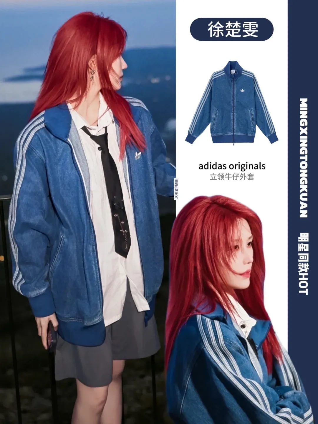 Adidas Originals Firebird Denim Track Jacket D20523027 — view 38