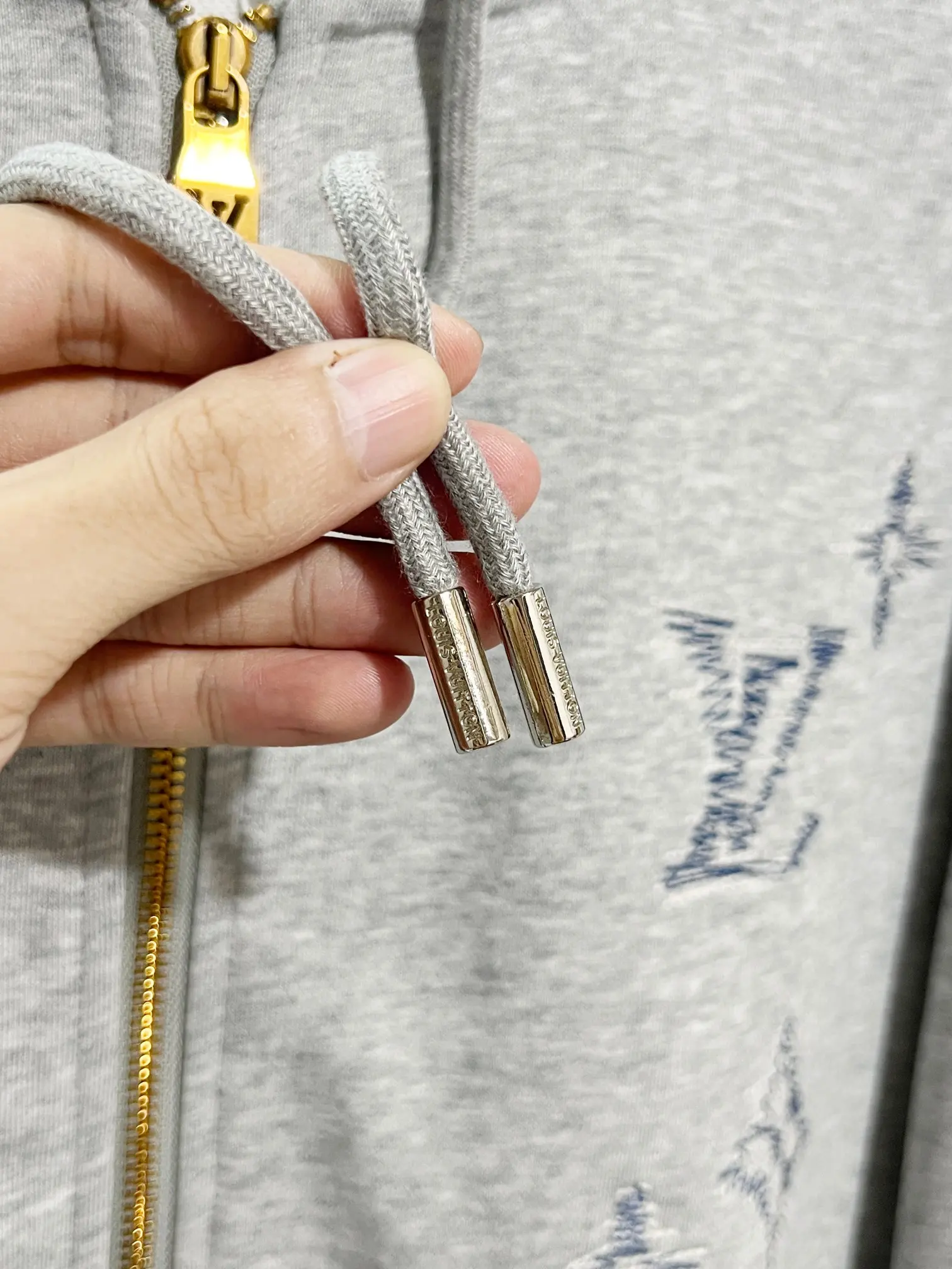 Embroidered Logo Zip-Up Hoodie D21024153 — view 5