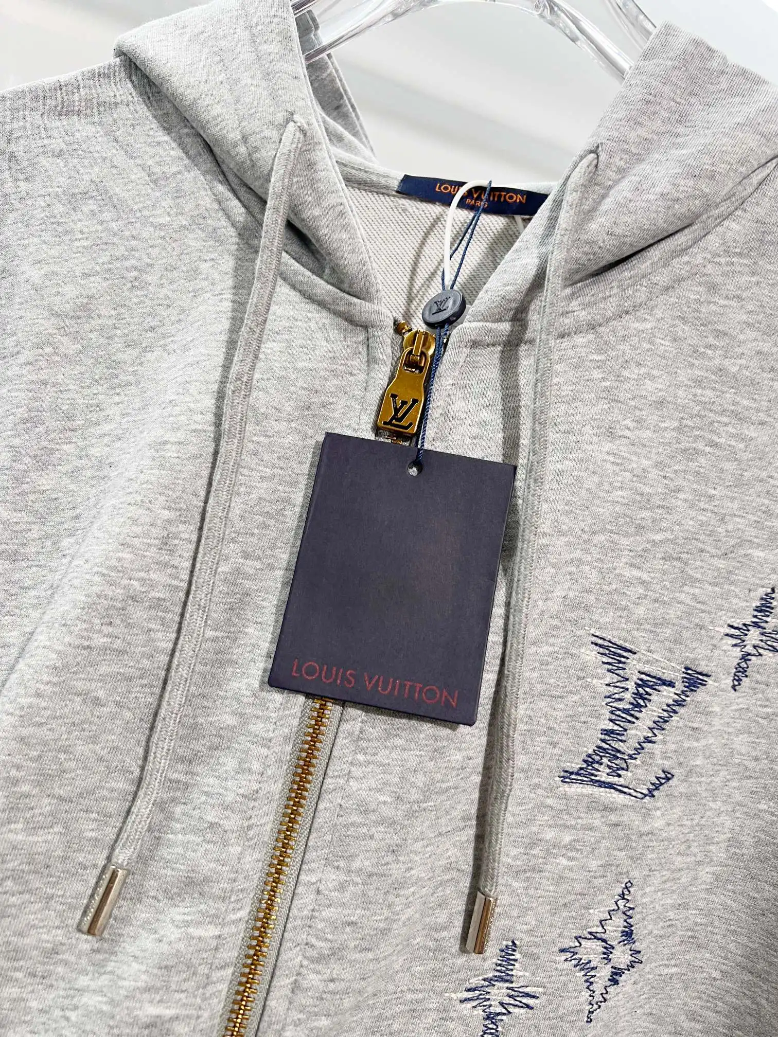 Embroidered Logo Zip-Up Hoodie D21024153 — view 6