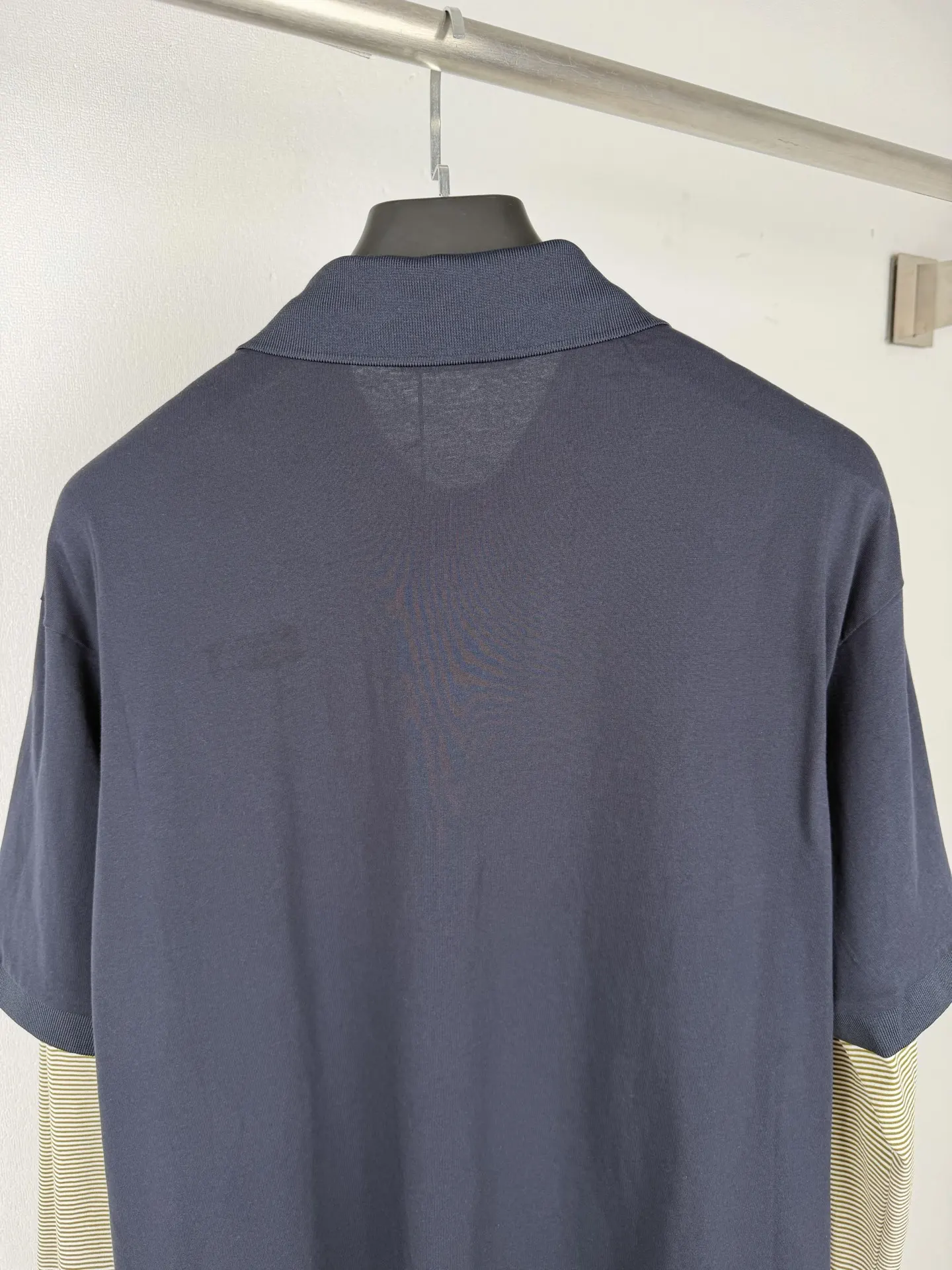 Layered Striped Long-Sleeve Polo Shirt D21021299 — view 4