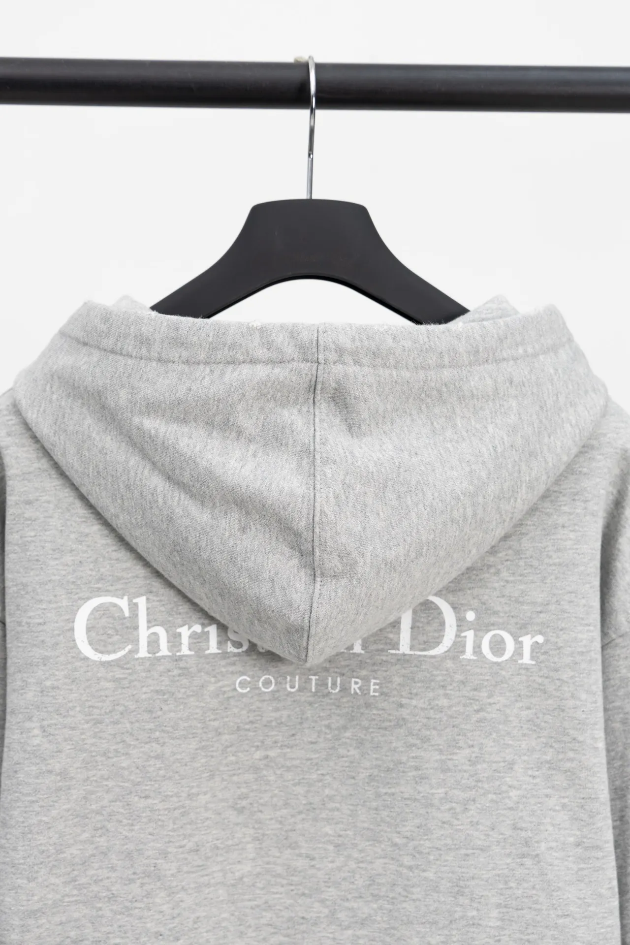 Logo-Embroidered Distressed Cotton-Jersey Hoodie D21021170 — view 3