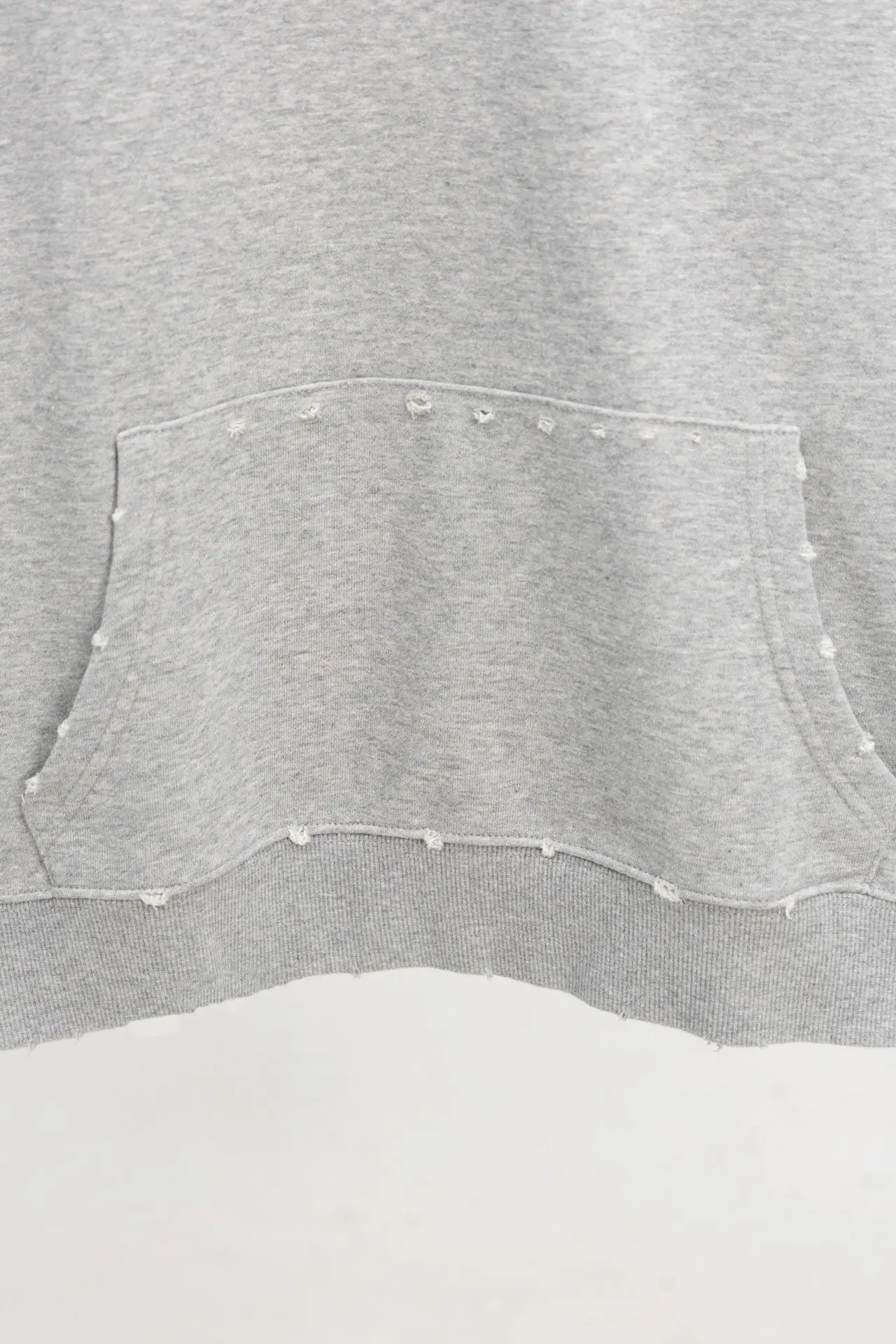 Logo-Embroidered Distressed Cotton-Jersey Hoodie D21021170 — view 7