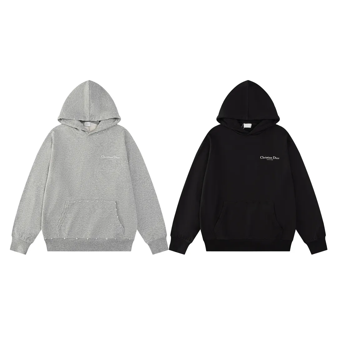 Logo-Embroidered Distressed Cotton-Jersey Hoodie D21021171 — view 13