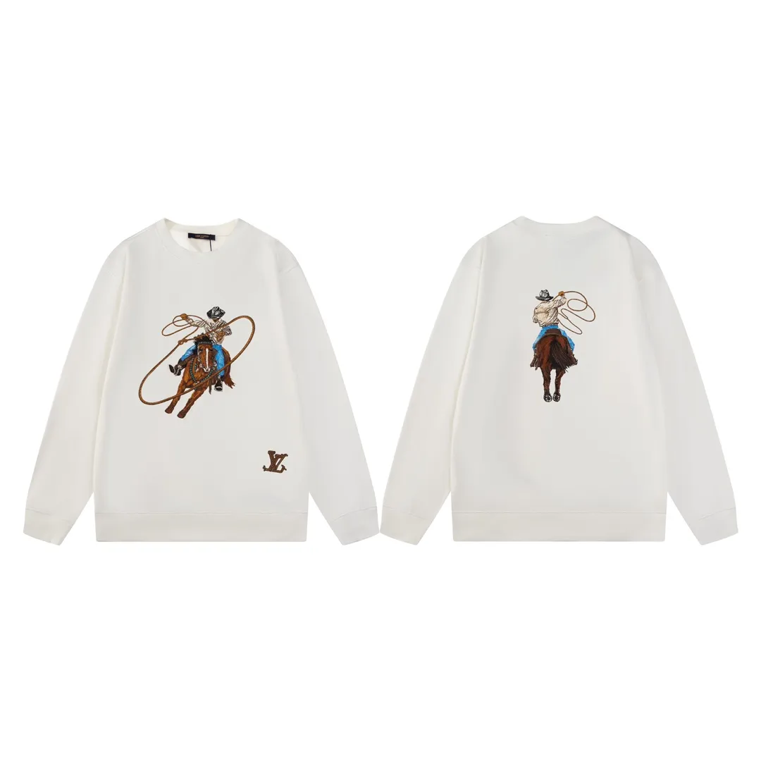 Embroidered Cowboy Motif Crew-Neck Sweatshirt D21021193 — view 13
