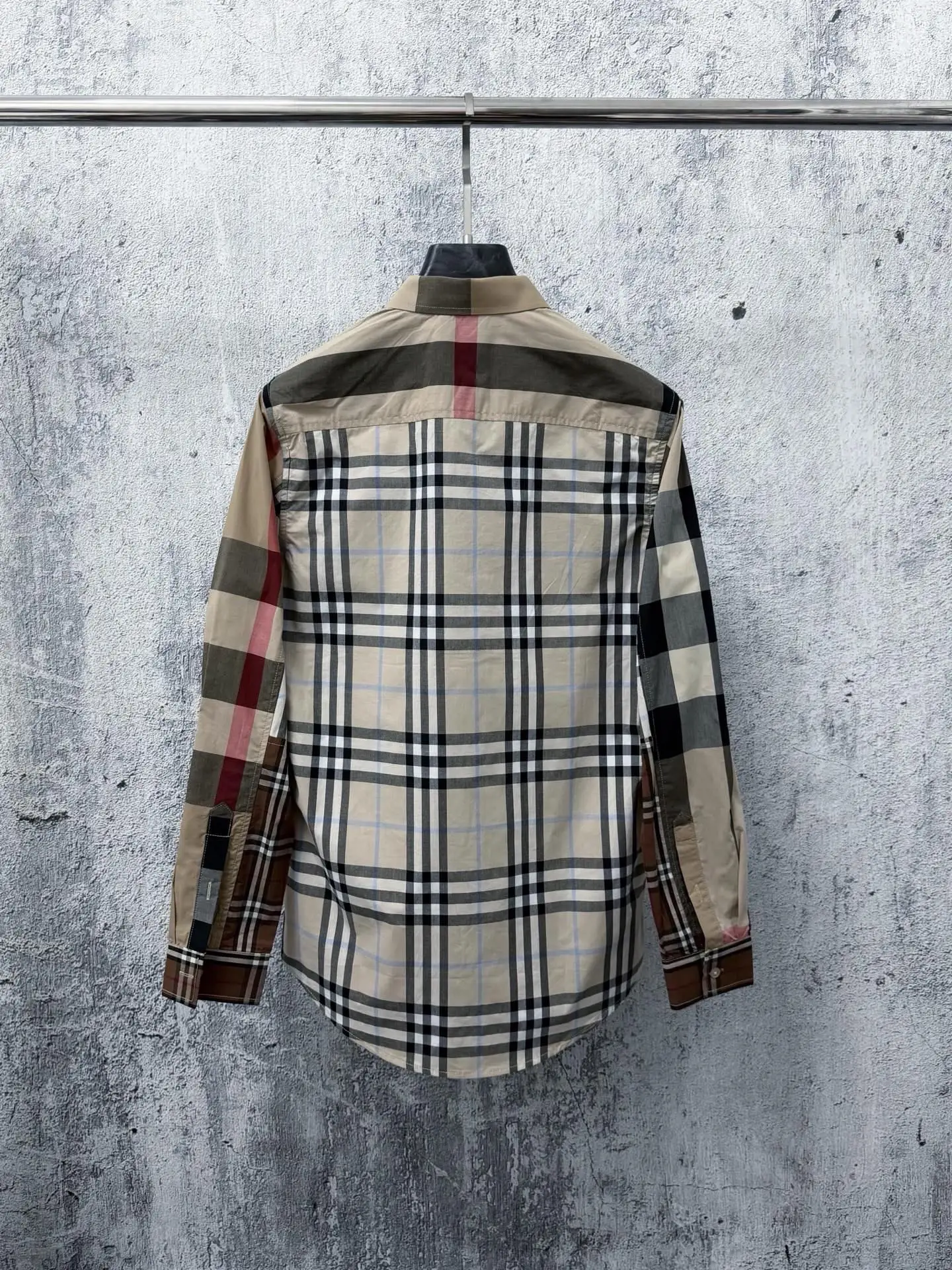 Patchwork Check Cotton Poplin Shirt D21524862 — view 2