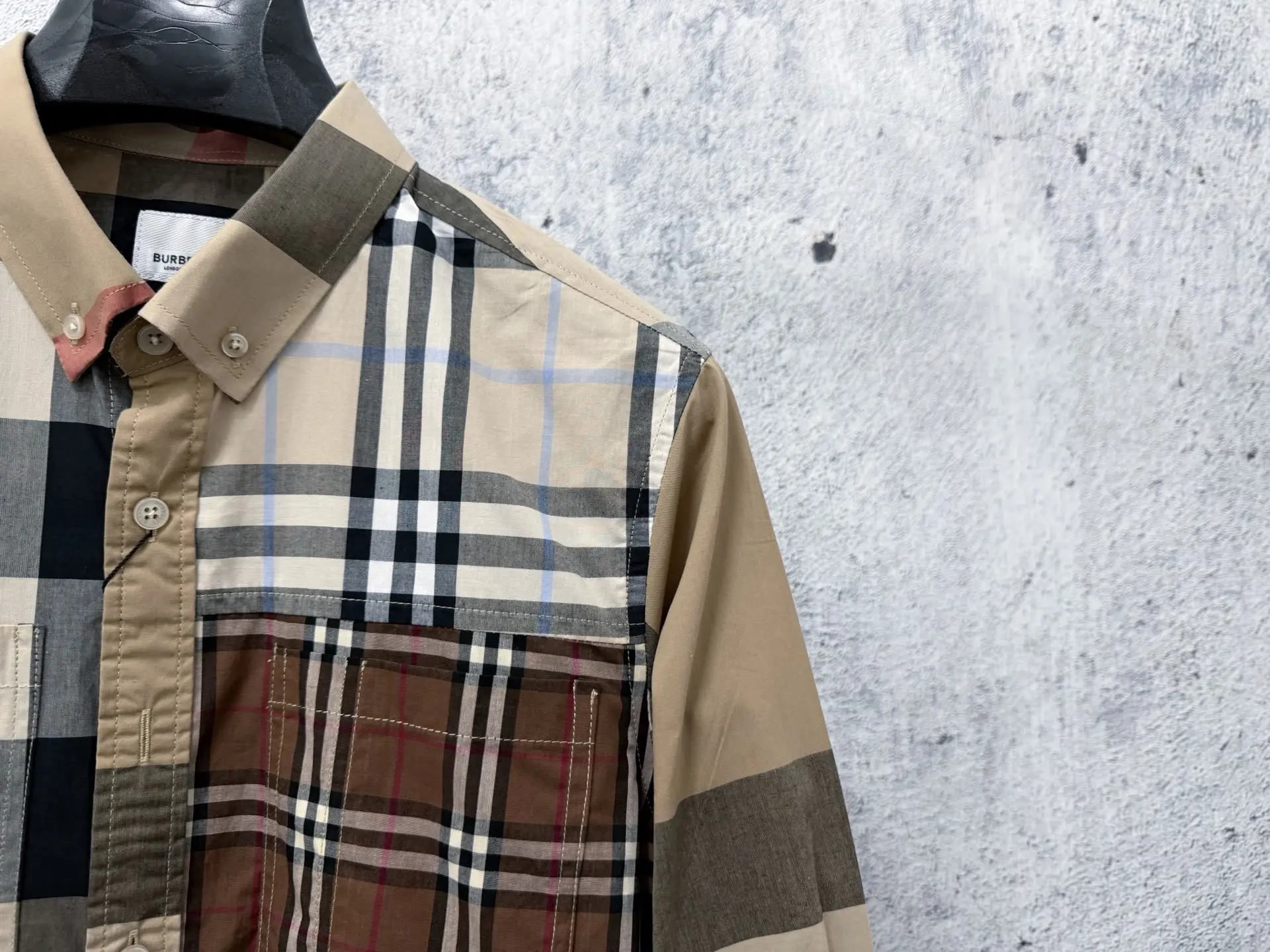Patchwork Check Cotton Poplin Shirt D21524862 — view 3