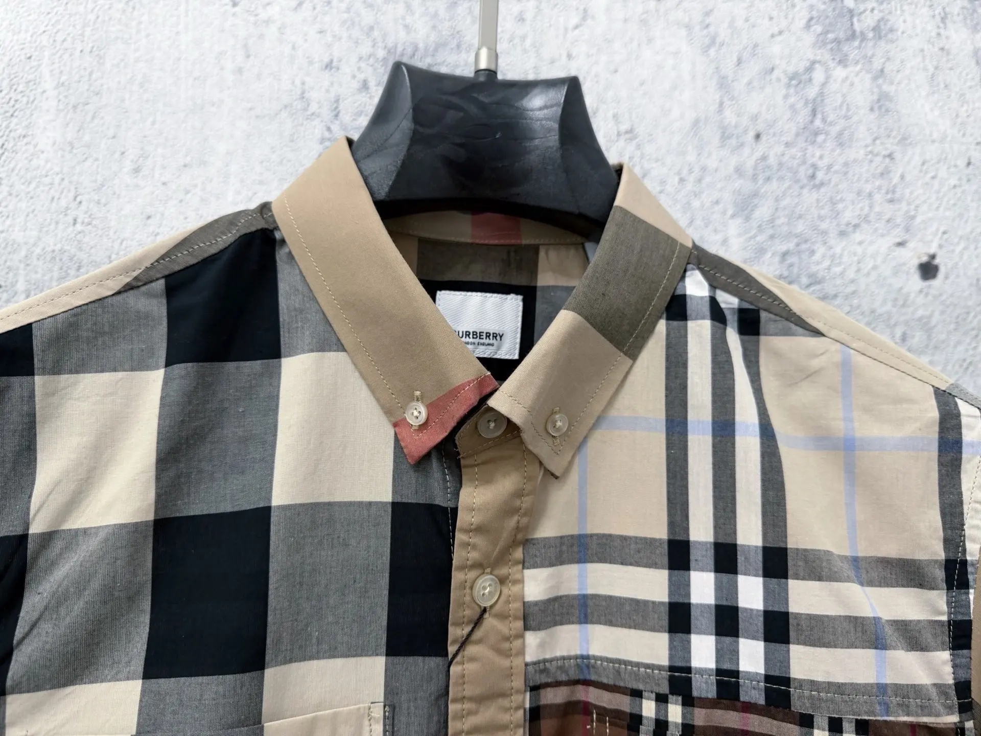 Patchwork Check Cotton Poplin Shirt D21524862 — view 4