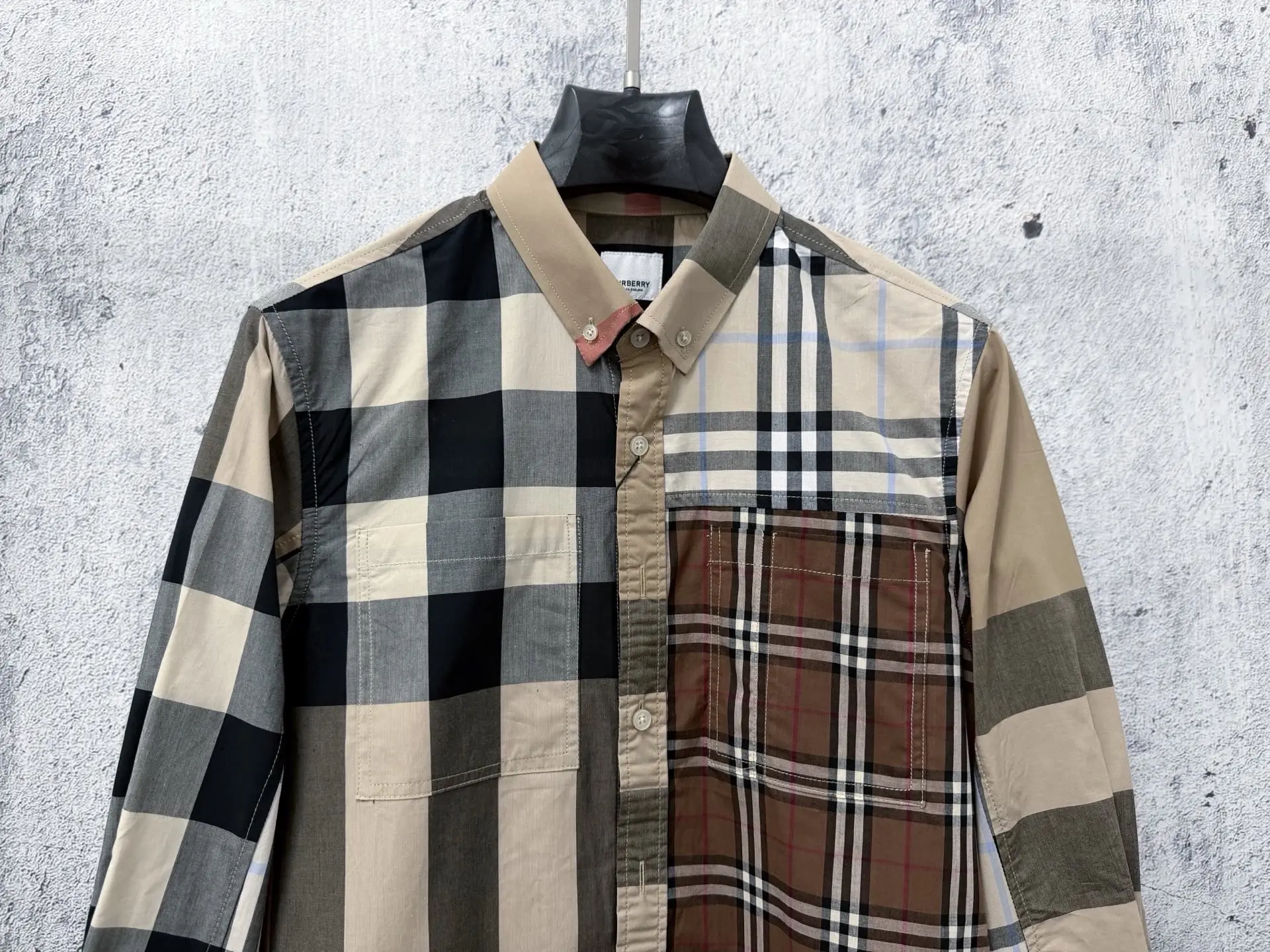 Patchwork Check Cotton Poplin Shirt D21524862 — view 5