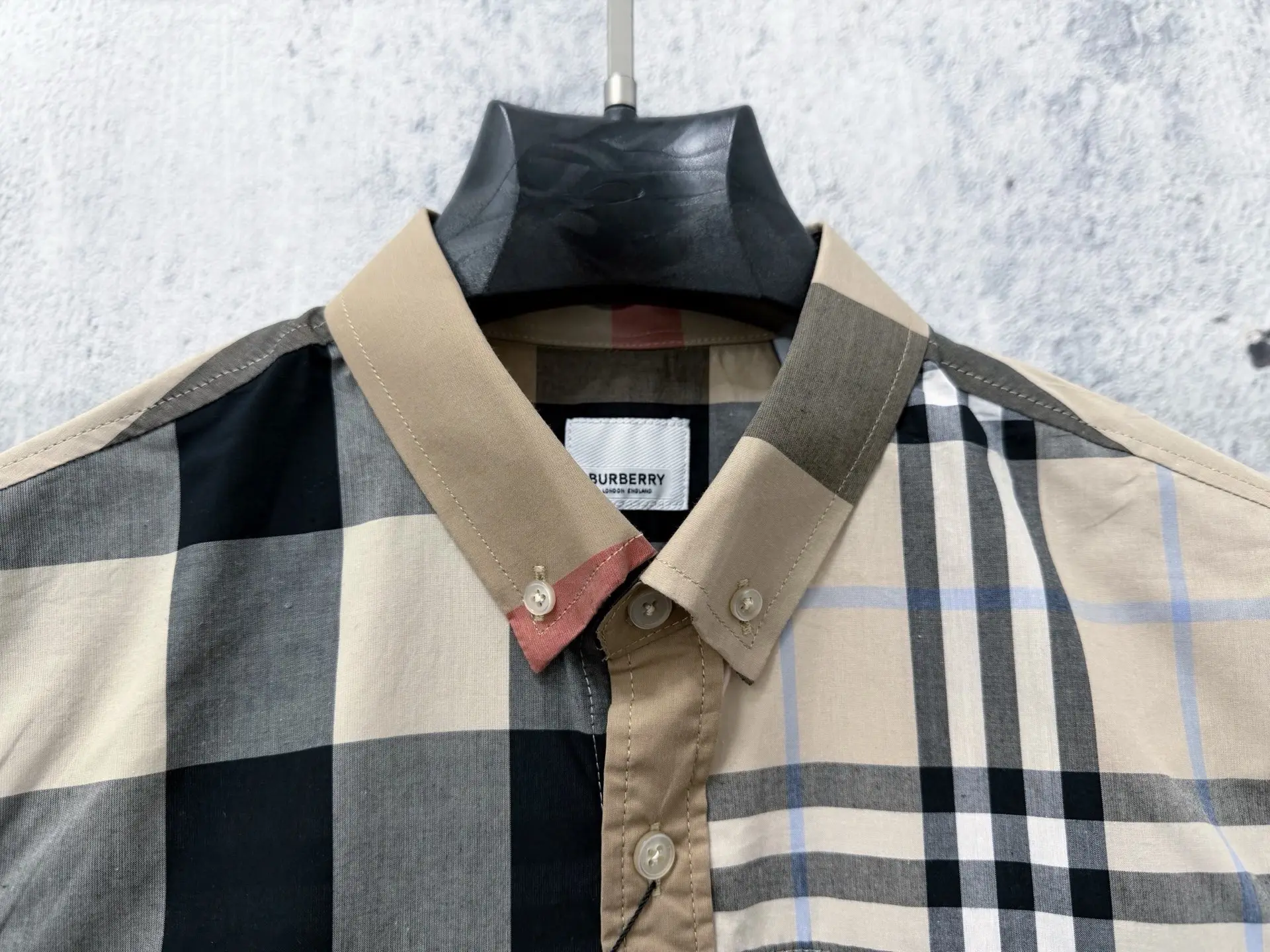 Patchwork Check Cotton Poplin Shirt D21524862 — view 7
