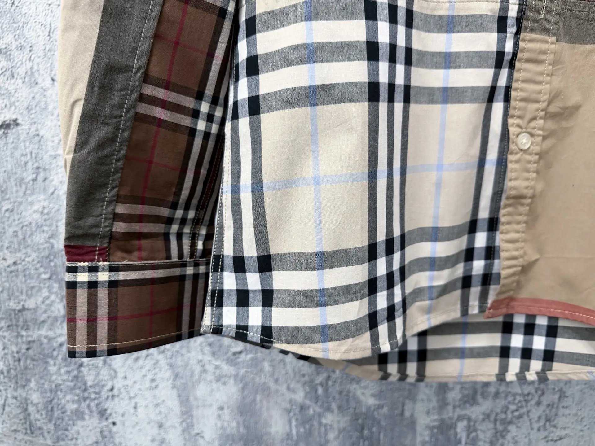 Patchwork Check Cotton Poplin Shirt D21524862 — view 10