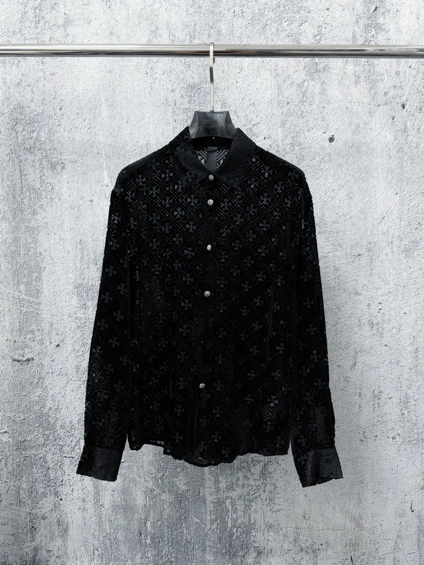 Monogram Devoré Velvet Long-Sleeve Shirt D21524859