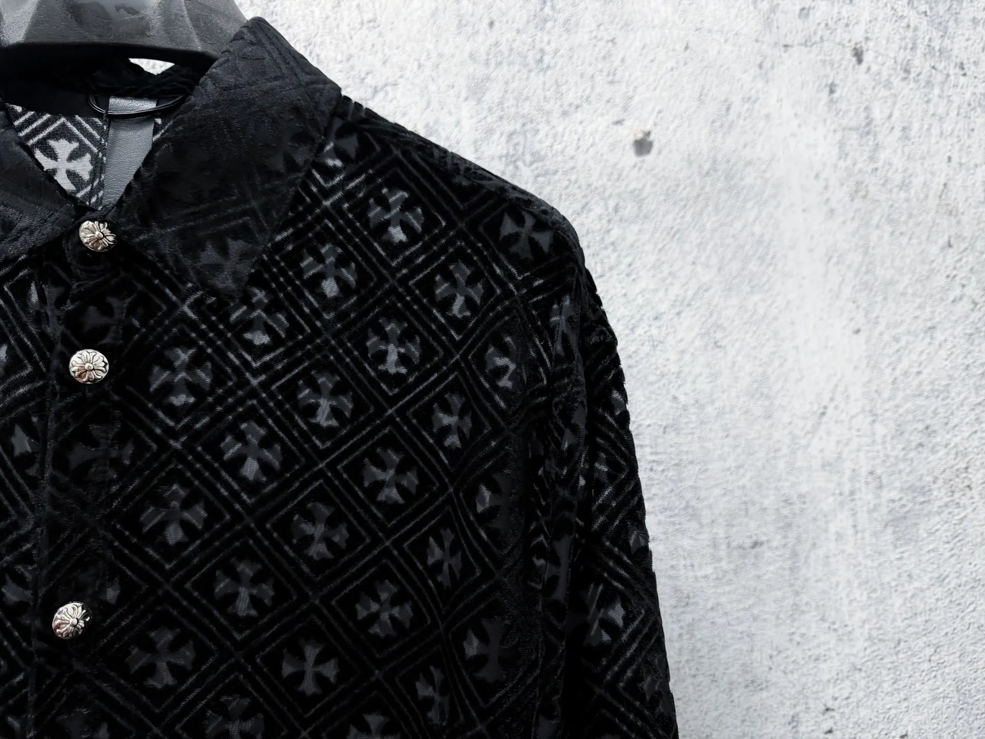 Monogram Devoré Velvet Long-Sleeve Shirt D21524859 — view 3