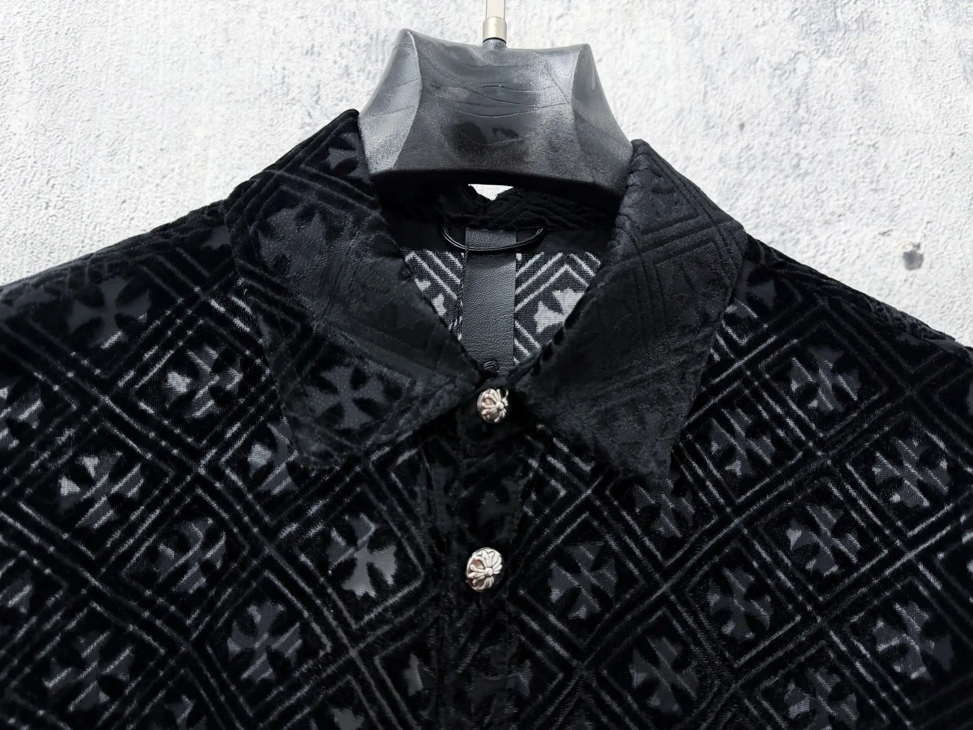 Monogram Devoré Velvet Long-Sleeve Shirt D21524859 — view 4