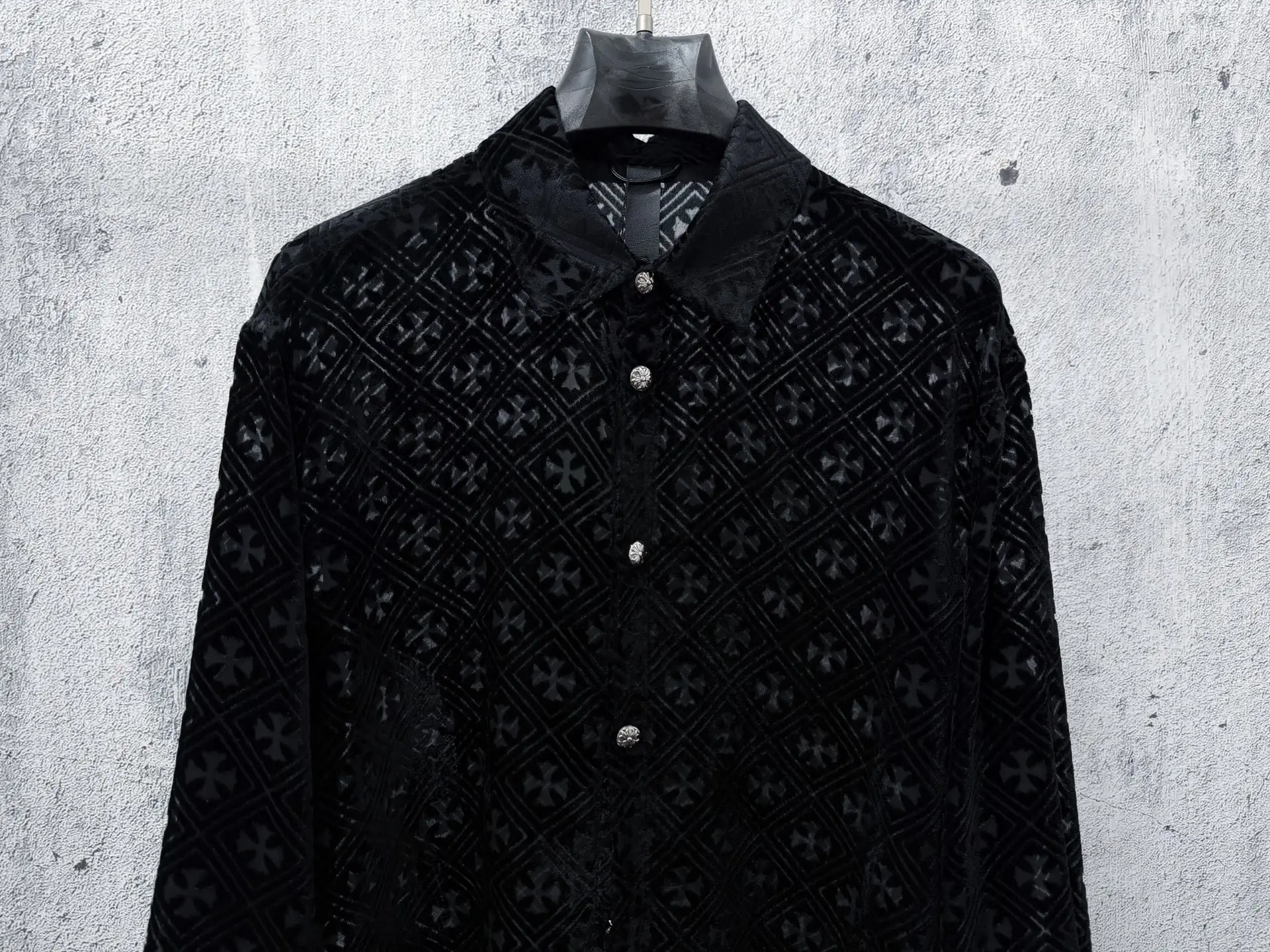 Monogram Devoré Velvet Long-Sleeve Shirt D21524859 — view 5