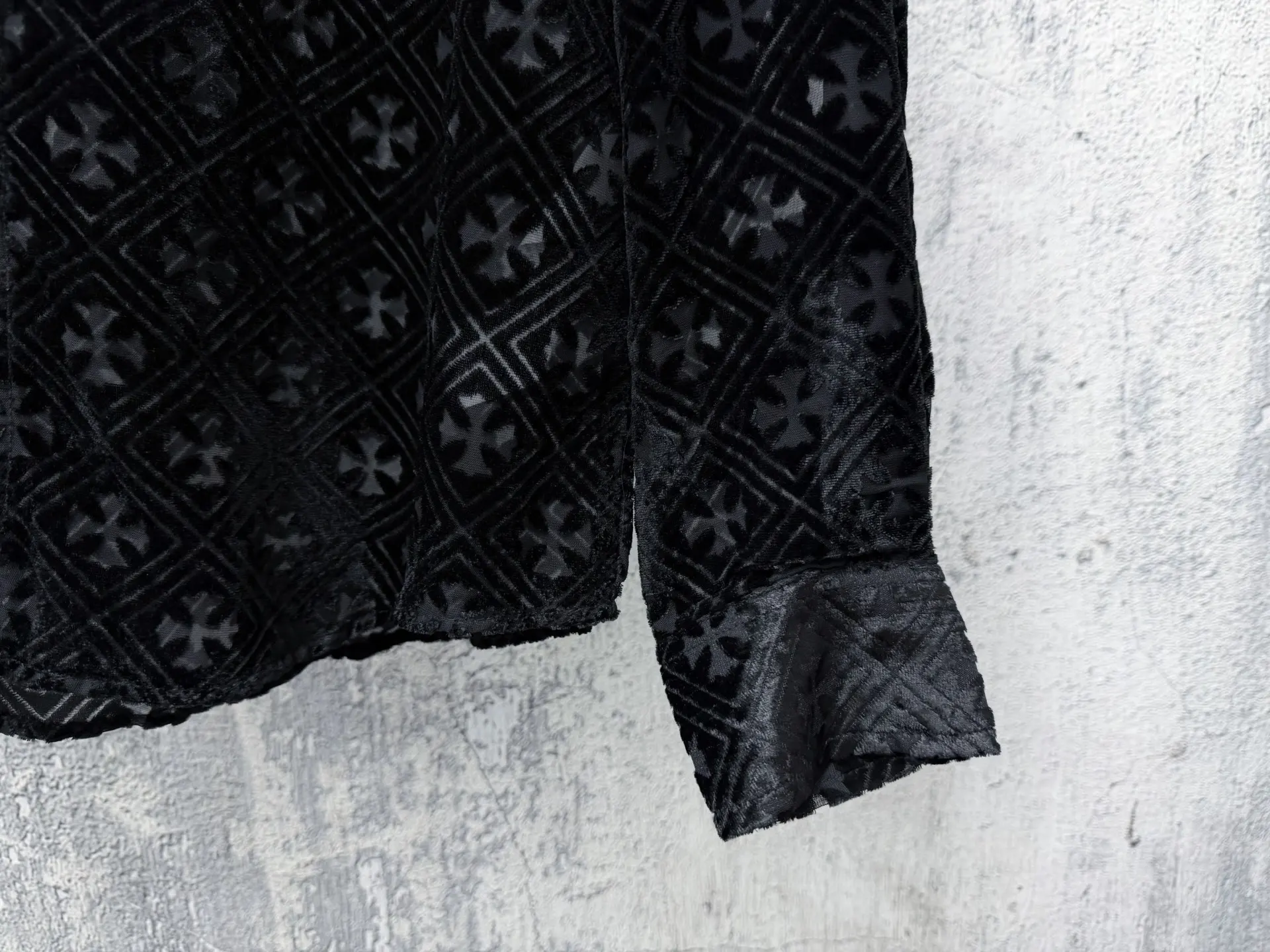 Monogram Devoré Velvet Long-Sleeve Shirt D21524859 — view 8