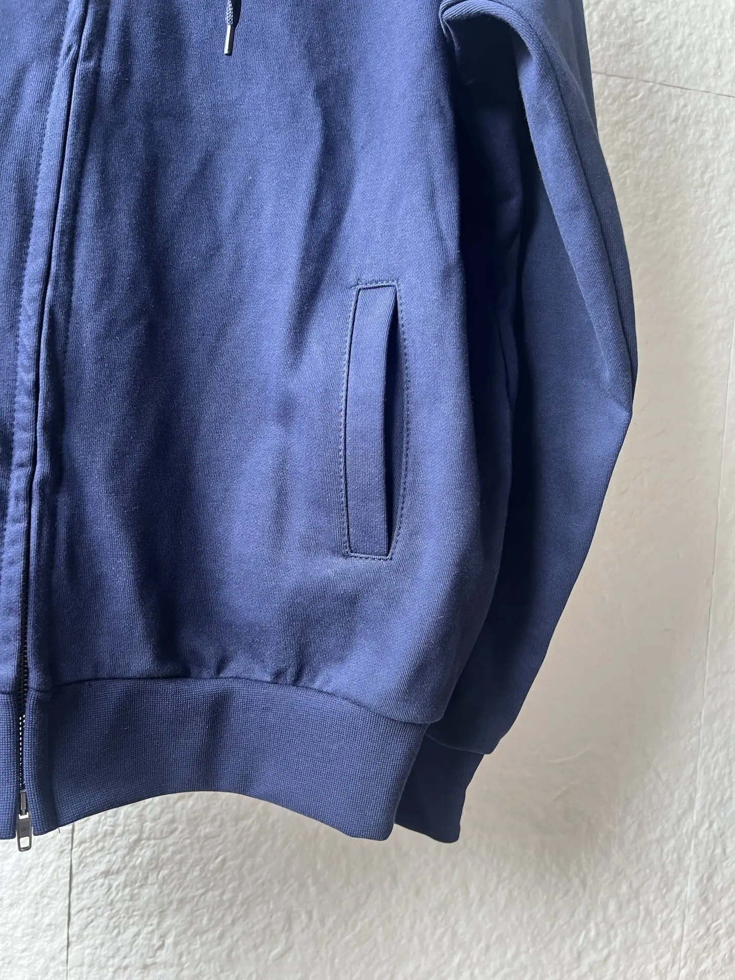 Tape Type Distressed Zip-Up Hoodie D21522856 — view 5