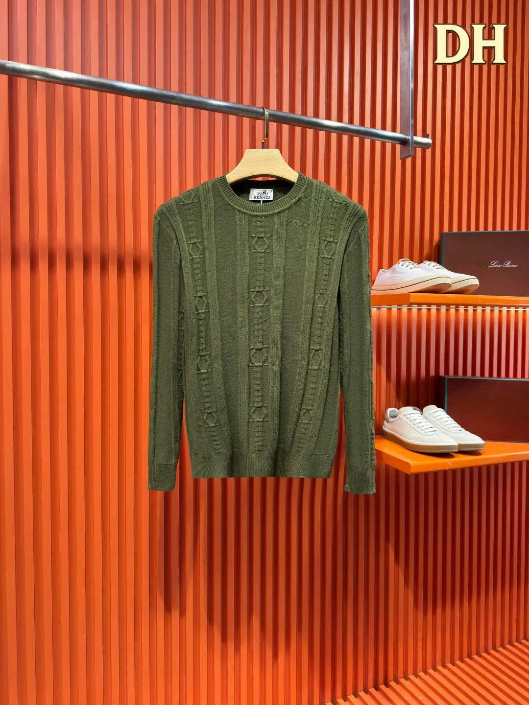 Logo-Embroidered Wool and Cashmere-Blend Sweater D21523325