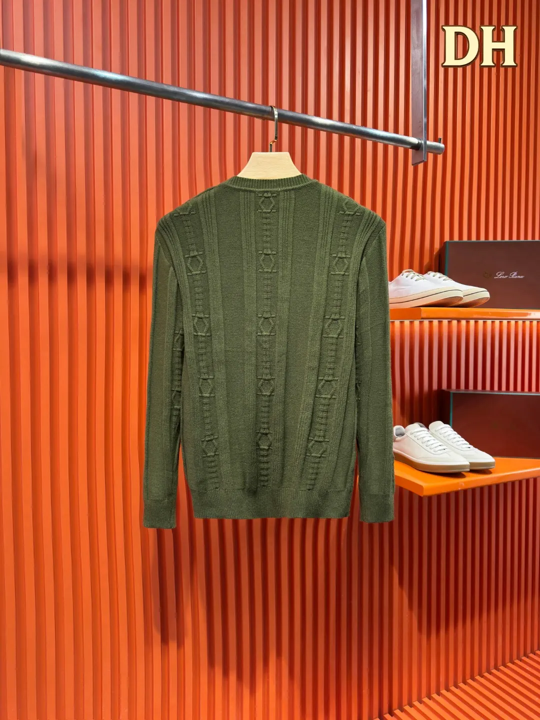 Logo-Embroidered Wool and Cashmere-Blend Sweater D21523325 — view 2