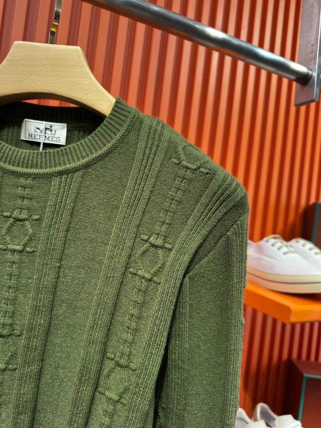 Logo-Embroidered Wool and Cashmere-Blend Sweater D21523325 — view 5