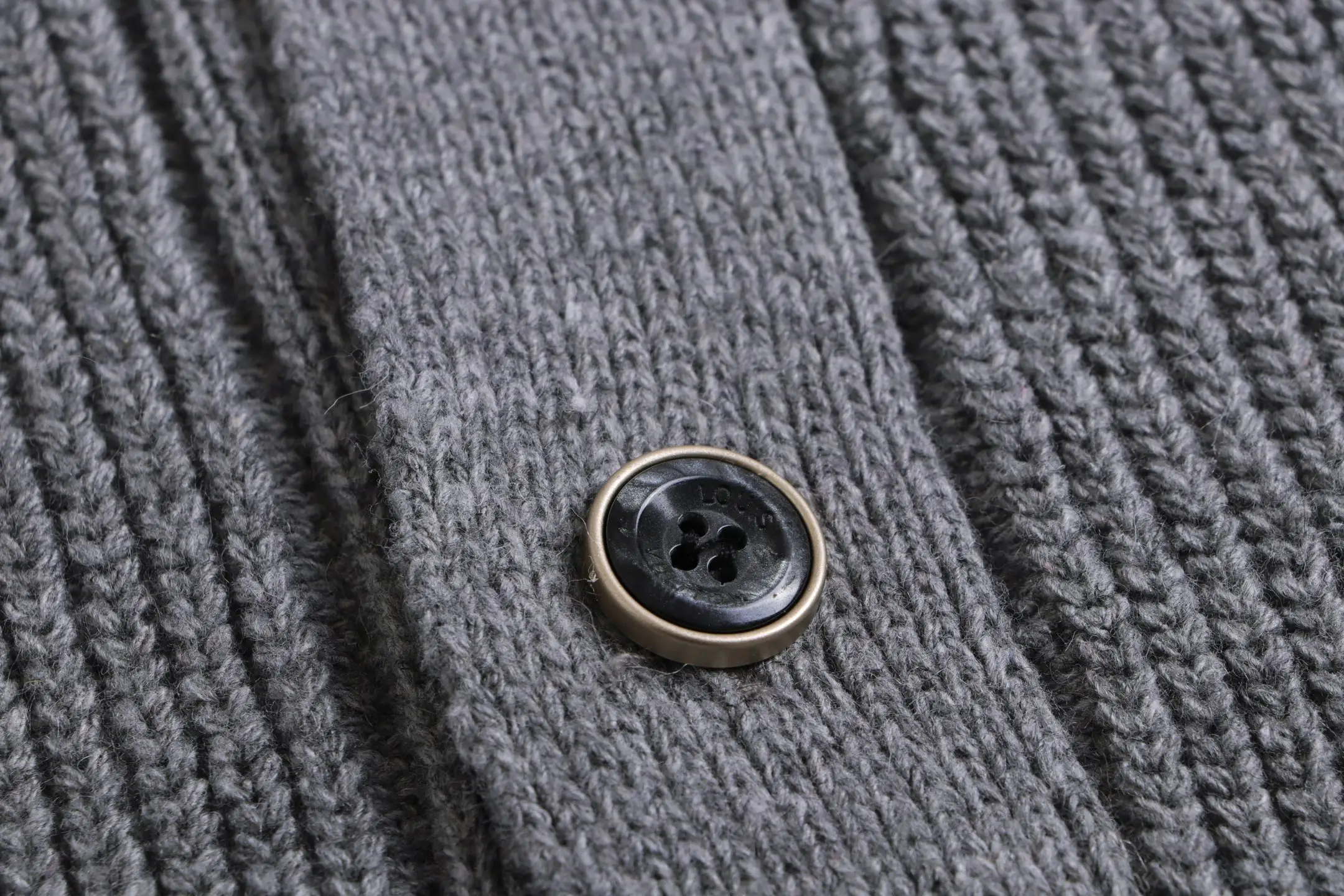 Logo-Embroidered Ribbed Wool Cardigan D22023354 — view 3