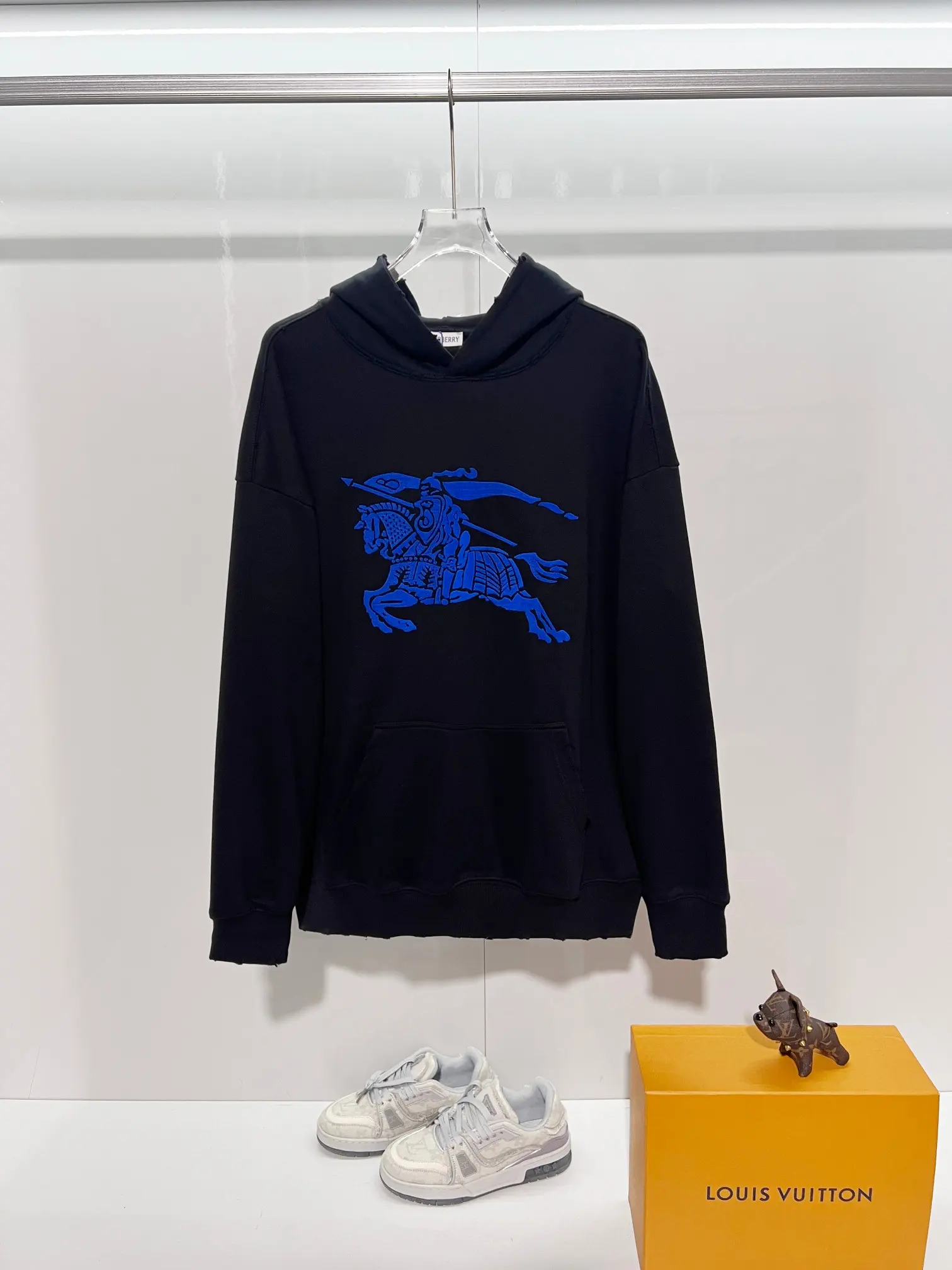 EKD Logo Distressed Cotton Hoodie D22024132