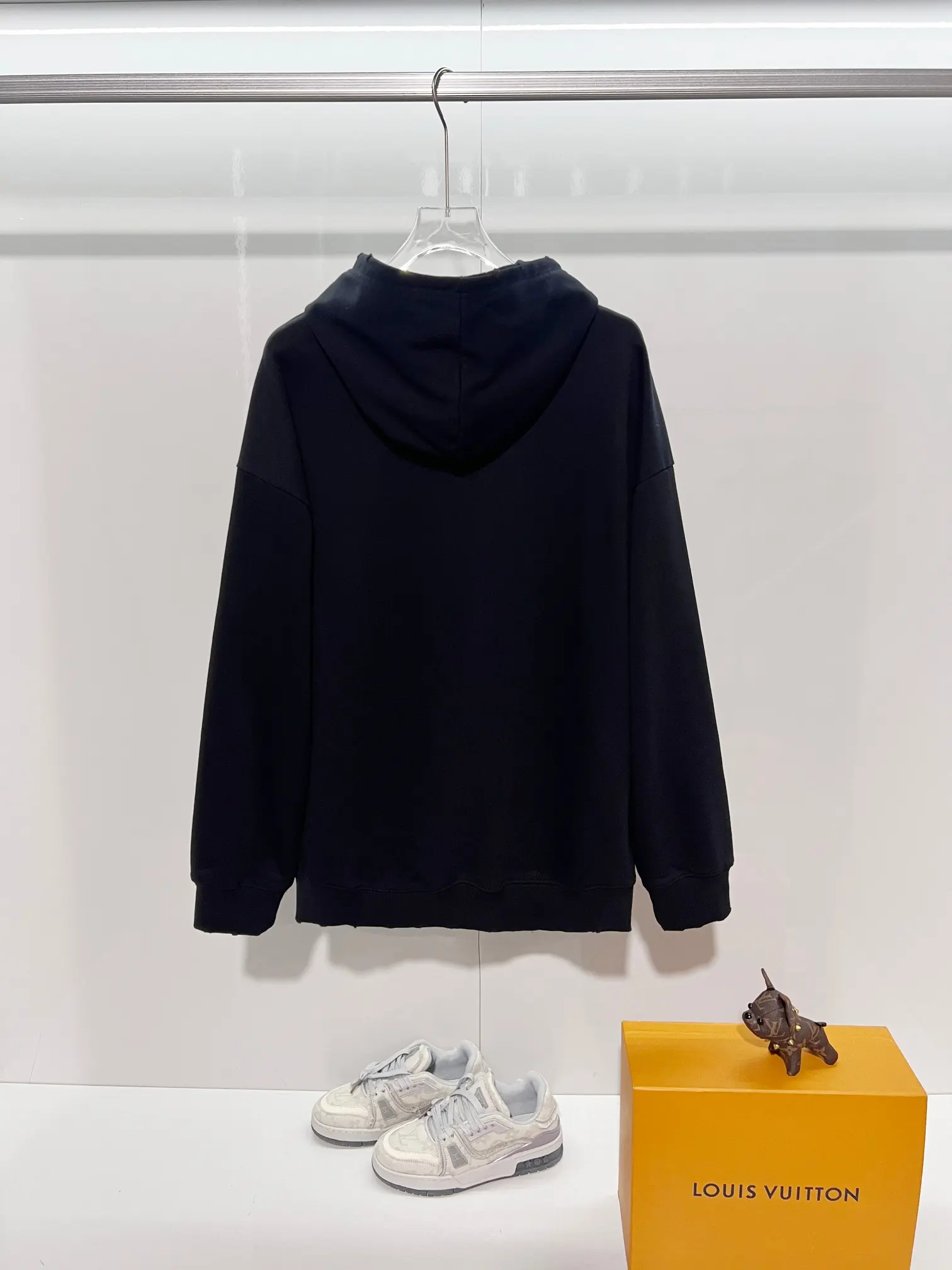 EKD Logo Distressed Cotton Hoodie D22024132 — view 2