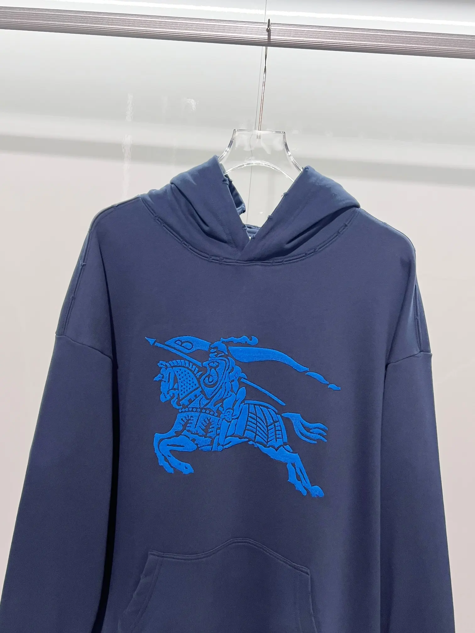 EKD Logo Distressed Cotton-Jersey Hoodie D22024133 — view 3