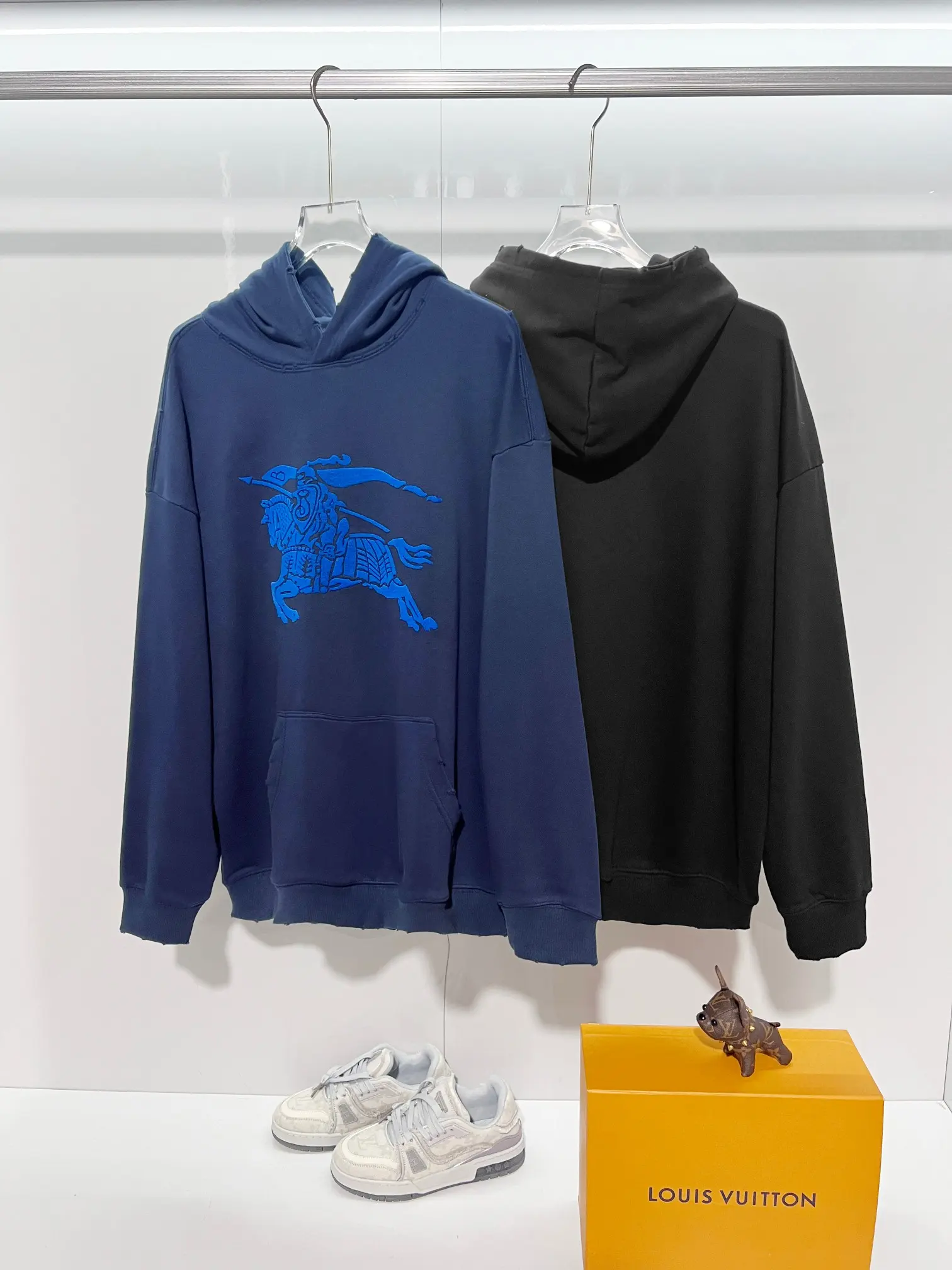 EKD Logo Distressed Cotton-Jersey Hoodie D22024133 — view 10