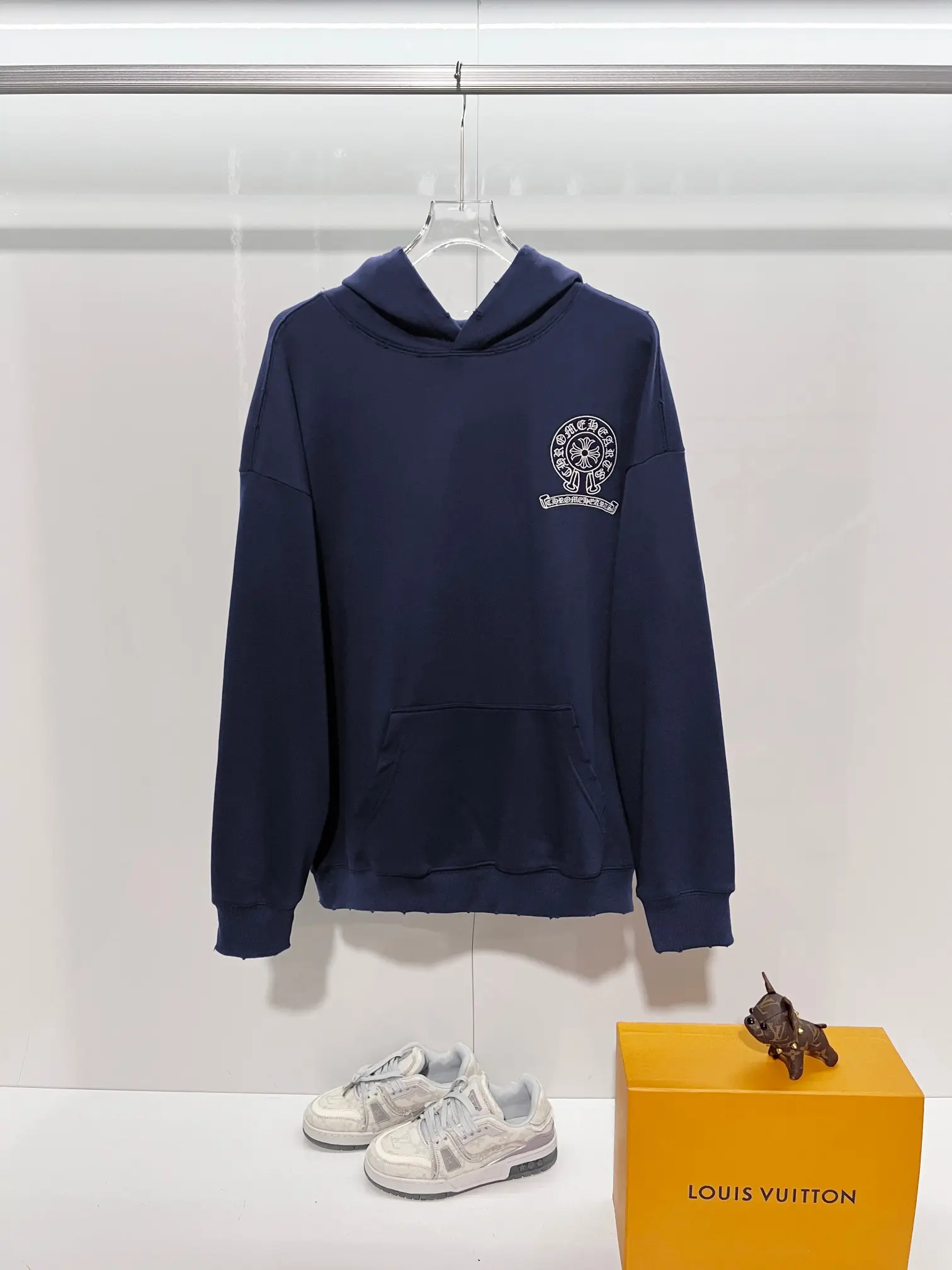 Chrome Hearts Logo Embroidery Distressed Hoodie D22024145