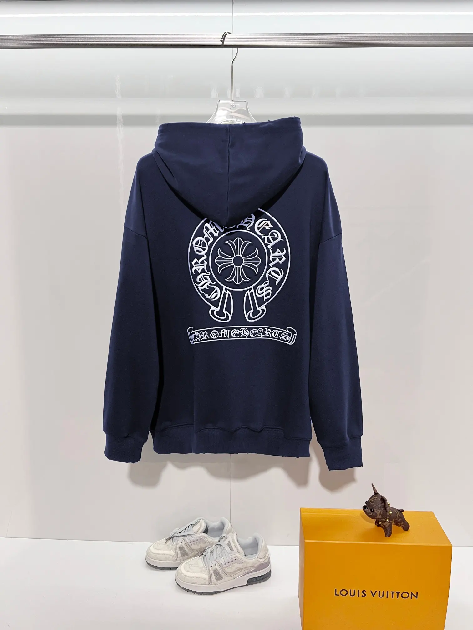Chrome Hearts Logo Embroidery Distressed Hoodie D22024145 — view 2
