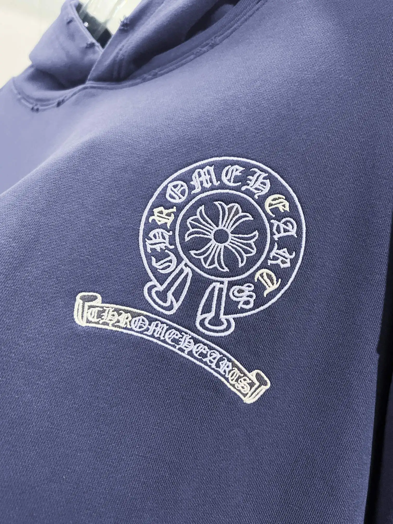 Chrome Hearts Logo Embroidery Distressed Hoodie D22024145 — view 4