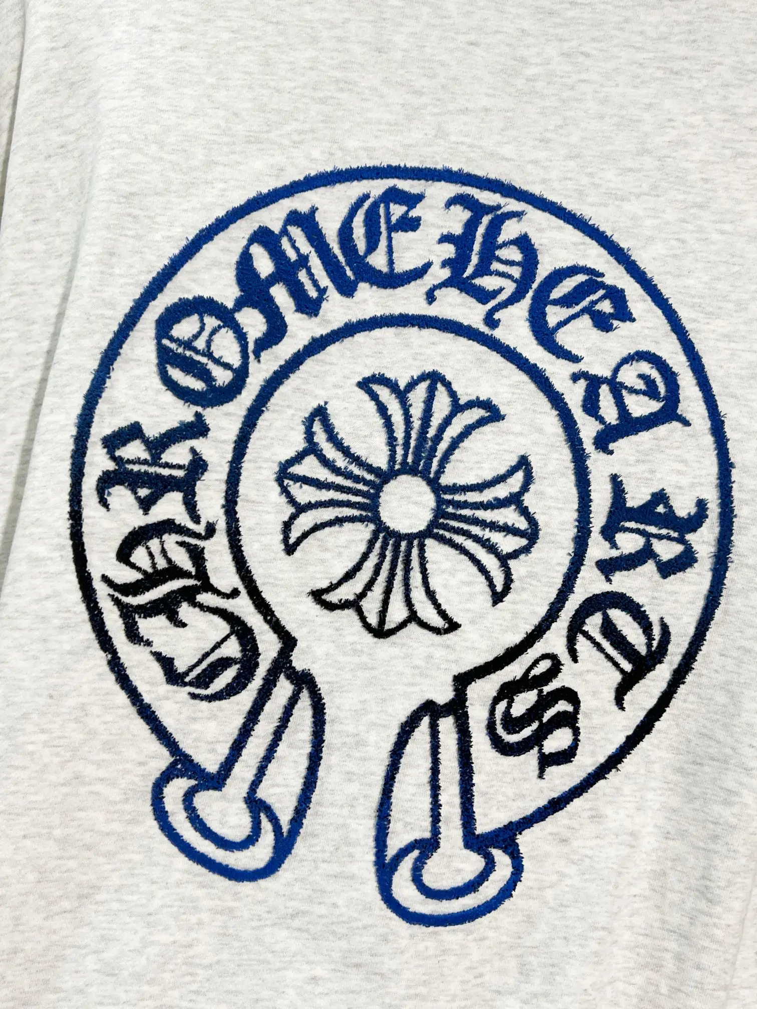 Logo-Embroidered Distressed Cotton-Jersey Hoodie D22024143 — view 5