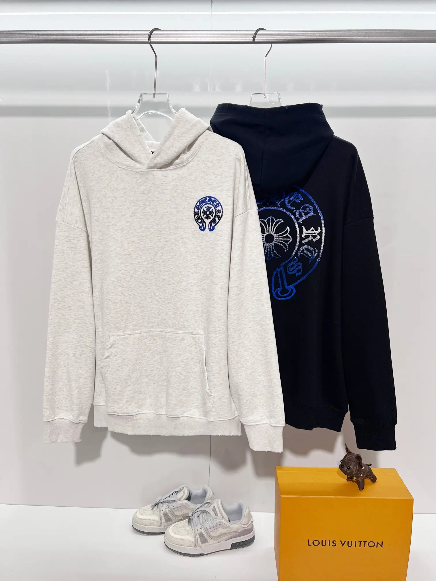 Logo-Embroidered Distressed Cotton-Jersey Hoodie D22024143 — view 10