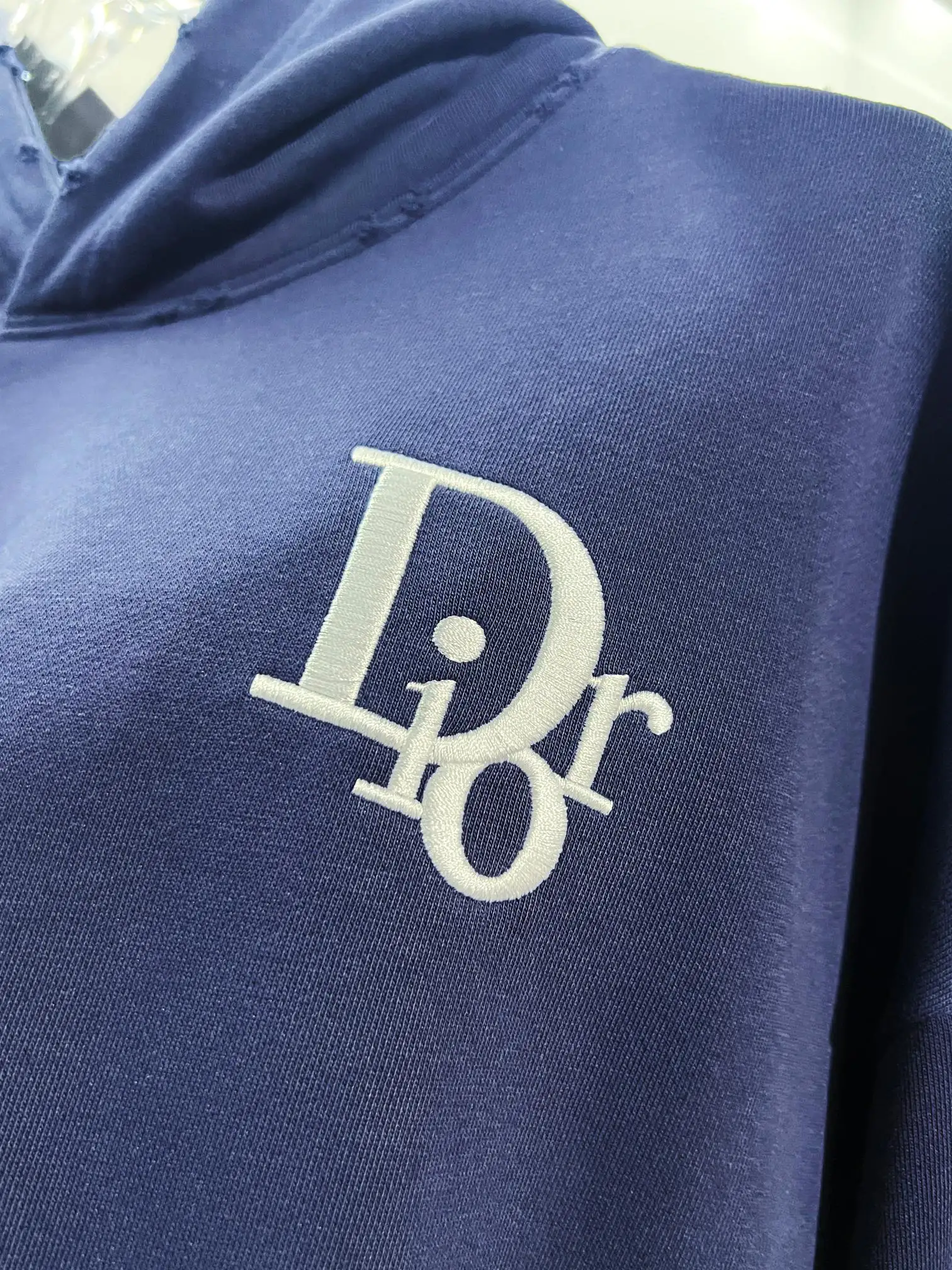 Logo Embroidery Distressed Cotton Hoodie D22024135 — view 4