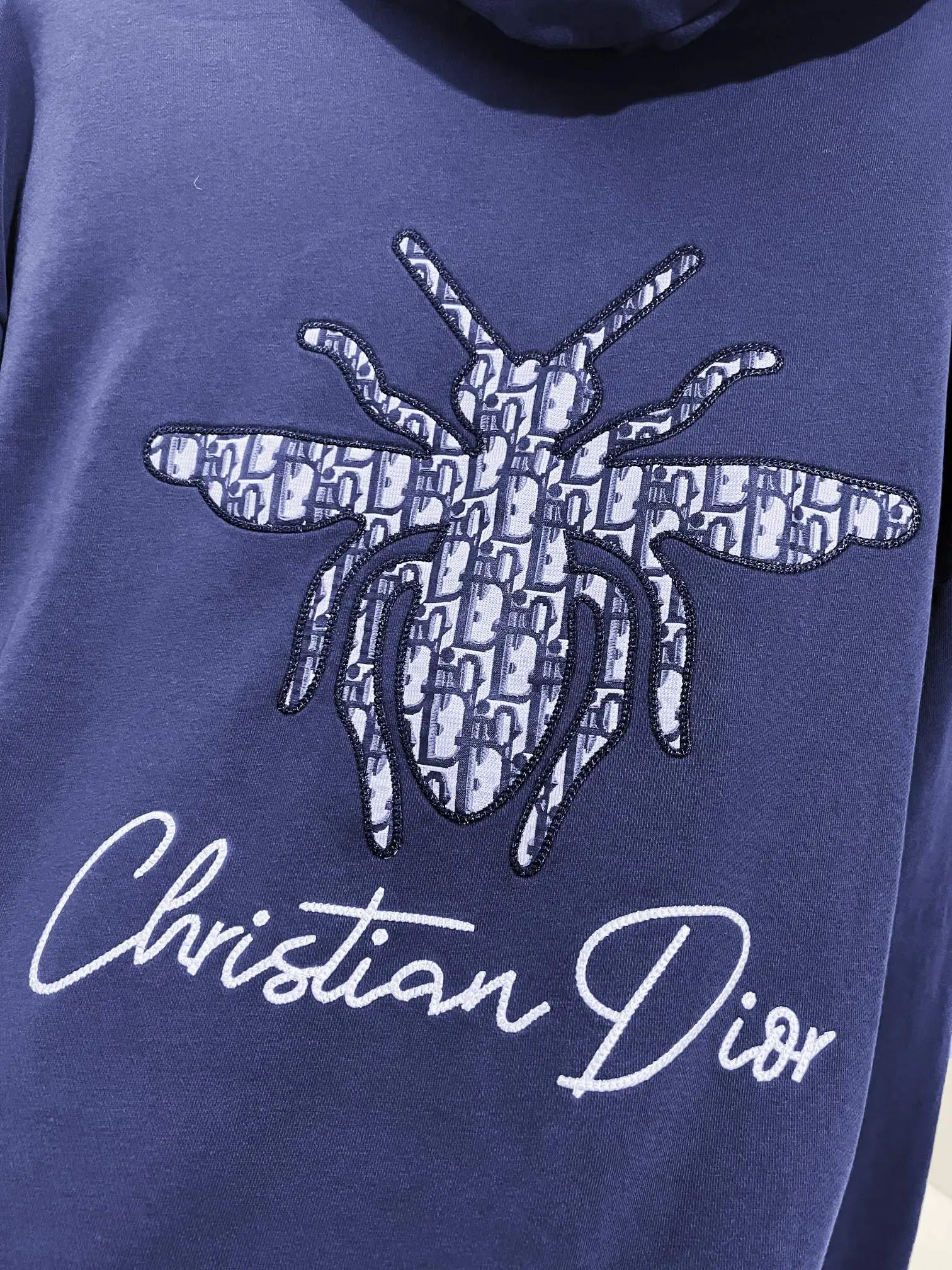 Logo Embroidery Distressed Cotton Hoodie D22024135 — view 5