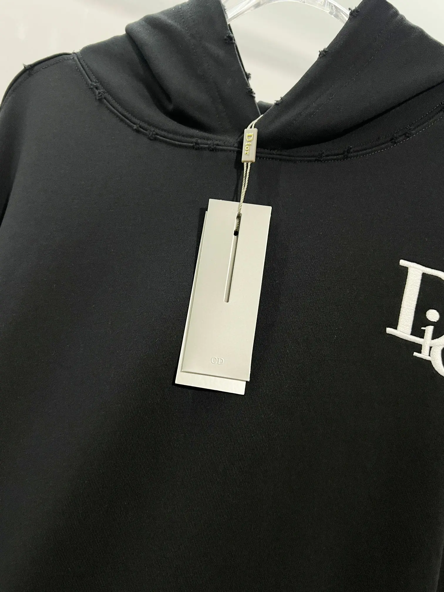 Logo Embroidery Distressed Cotton Hoodie D22024134 — view 6