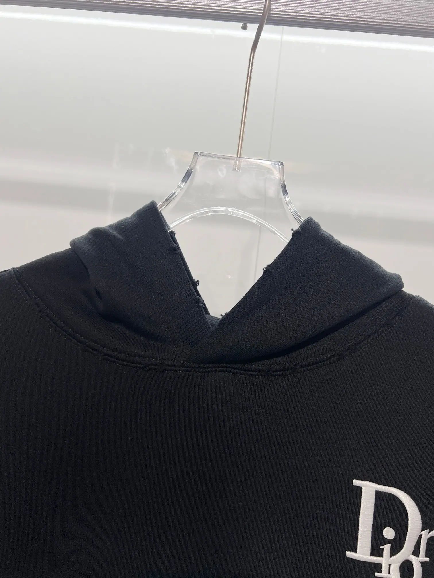 Logo Embroidery Distressed Cotton Hoodie D22024134 — view 7